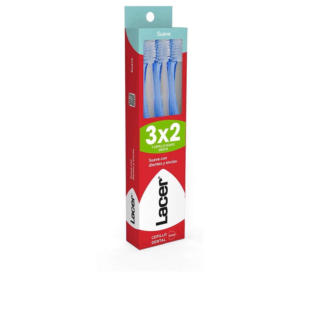 Lacer Spazzolino da denti morbido, confezione da 3 unisex