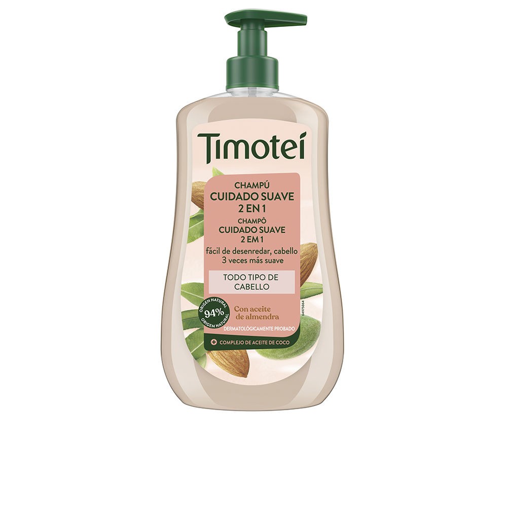 Timotei TIMOTEI Shampoo delicato 2 in 1 con olio di mandorle e cocco per tutti i tipi di capelli 600ml unisex