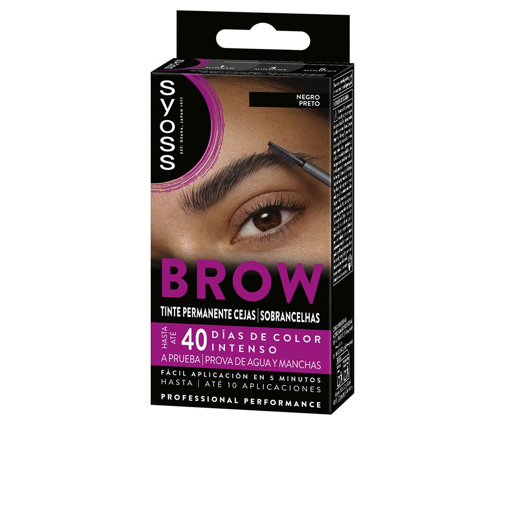 Syoss Tinta permanente per sopracciglia n.Nero 1 pezzo unisex