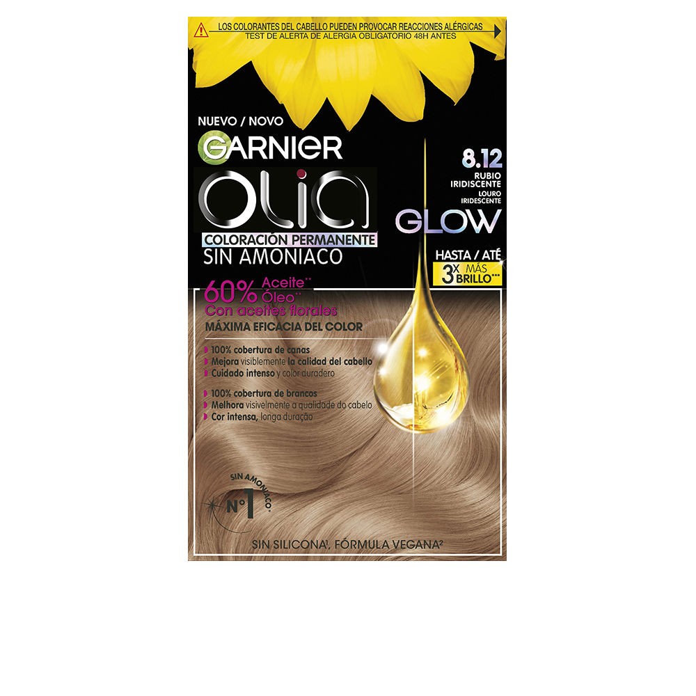 Garnier Tintura per capelli permanente senza ammoniaca OLIA n.8.12 biondo iridescente 1 unità unisex