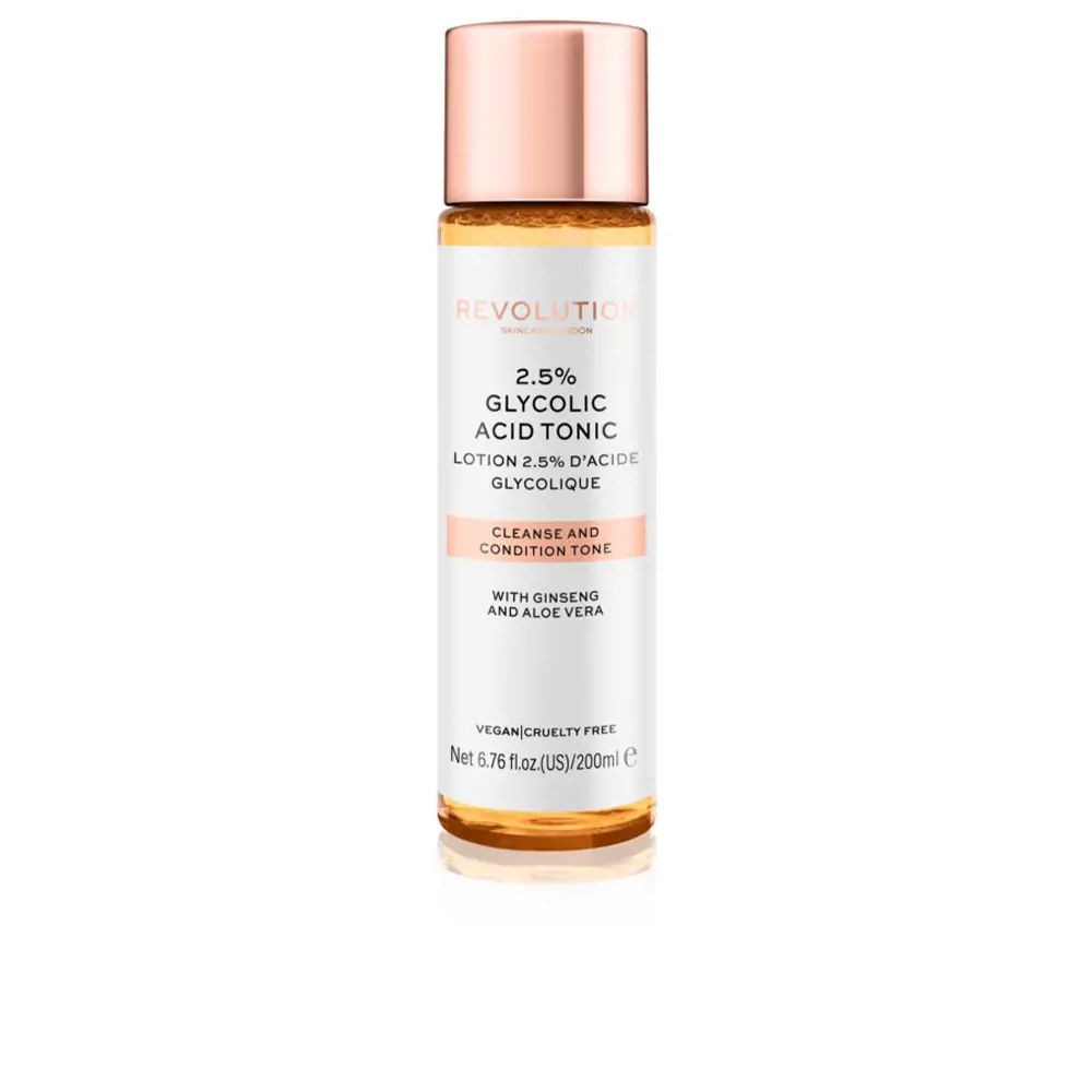Revolution Skincare Tonico all'acido glicolico 2,5% deterge e idrata la pelle. 200ml. unisex