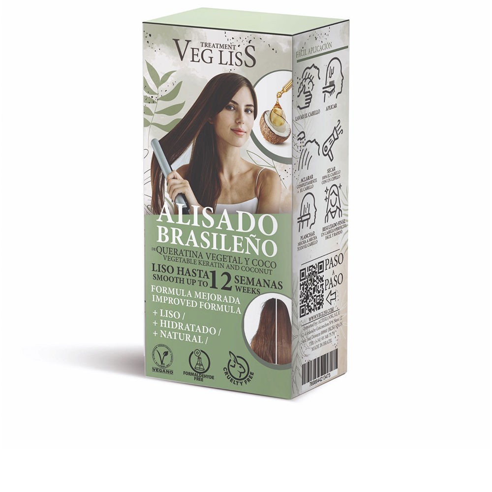 Veg Liss Trattamento lisciante brasiliano VEG LISS con cheratina vegetale e cocco 2 unità donna