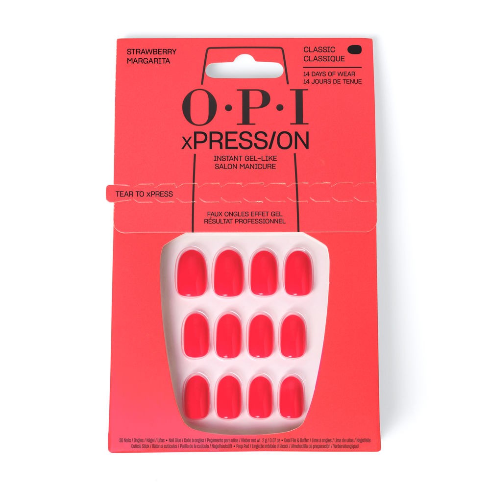 Opi Unghie artificiali OPI xPRESS/ON, tonalità iconiche n.Strawberry Daisy, 30 pezzi unisex