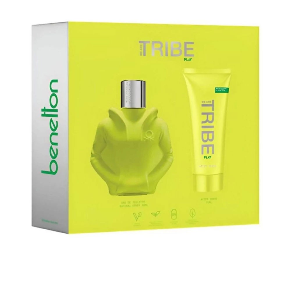 Benetton WE ARE TRIBE PLAY MEN CASE 2 pcs Eau de Toilette spray 90ml + perfumed shower gel 75ml uomo