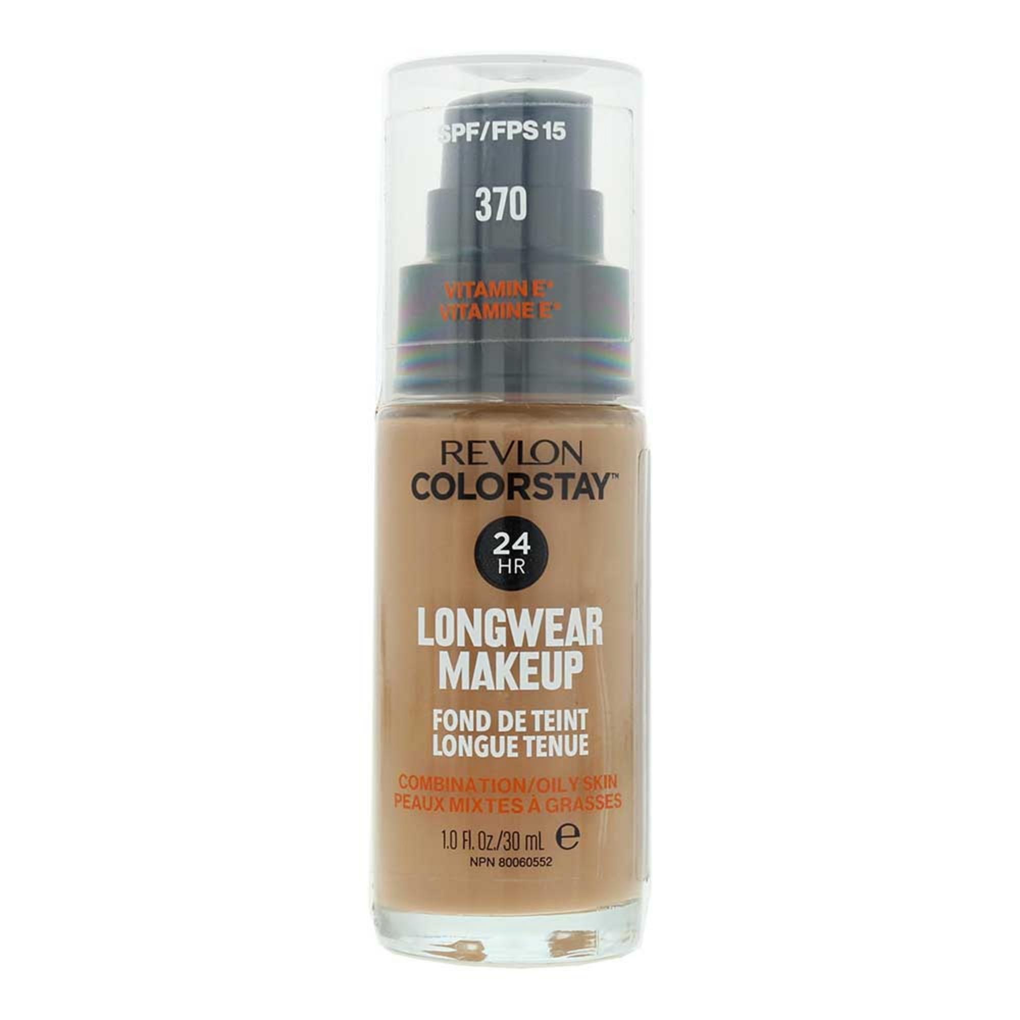 Fondotinta liquido opacizzante Revlon ColorStay 24h 370 Natural Tan SPF15 30ml