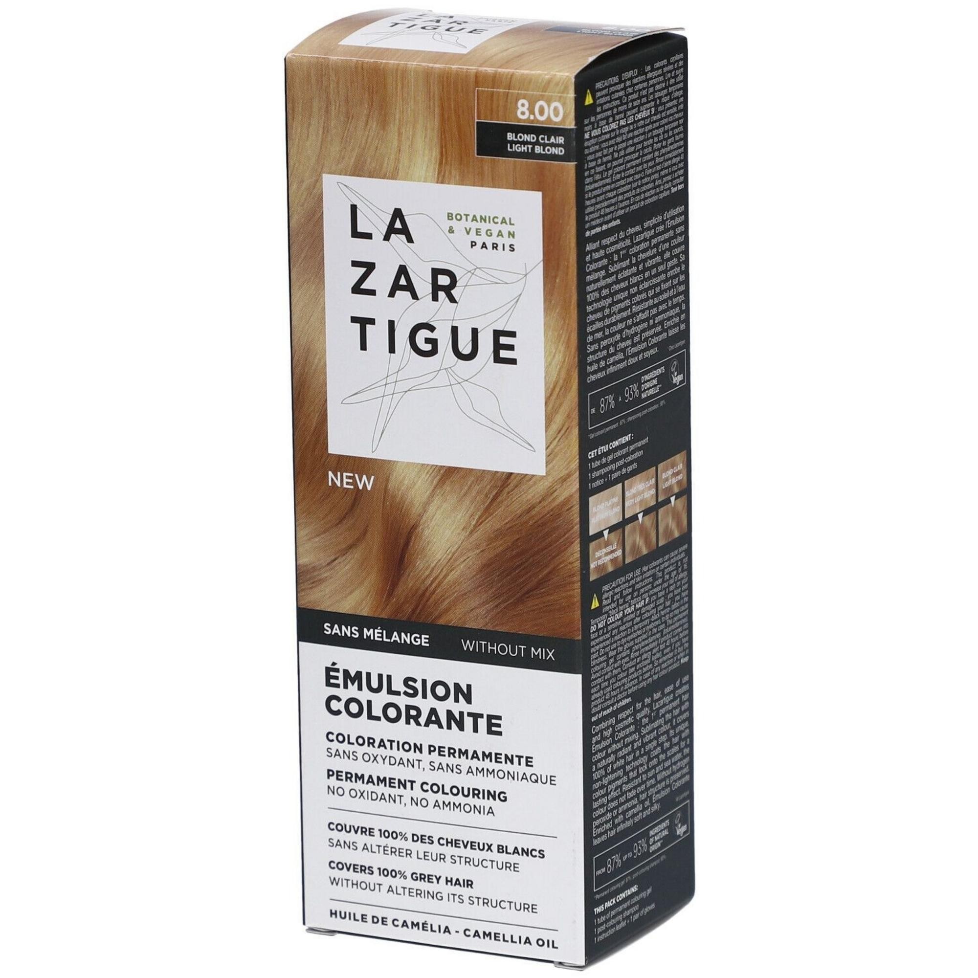 Lazartigue La Couleur Absolue Tintura Permanente Per Capelli 8.00 Biondo Chiaro 60ml