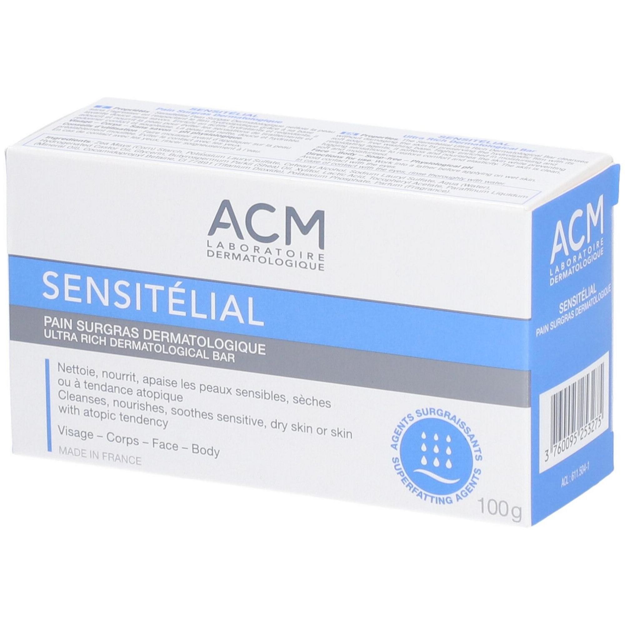 Laboratoire ACM Sensitelial Sapone detergente nutriente per viso e corpo 100 g