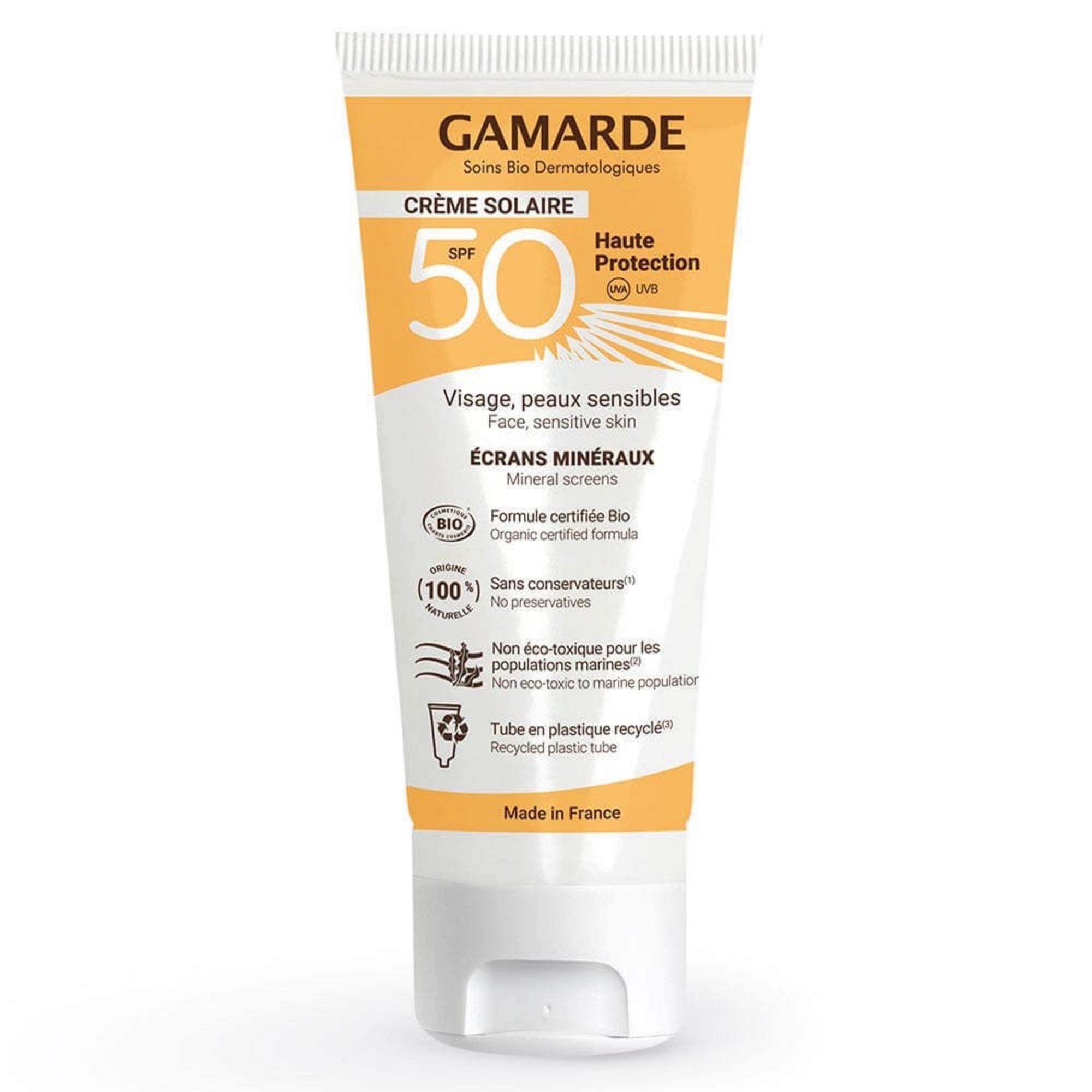 Gamarde Bio Crema solare protettiva per il viso SPF 50 40ml