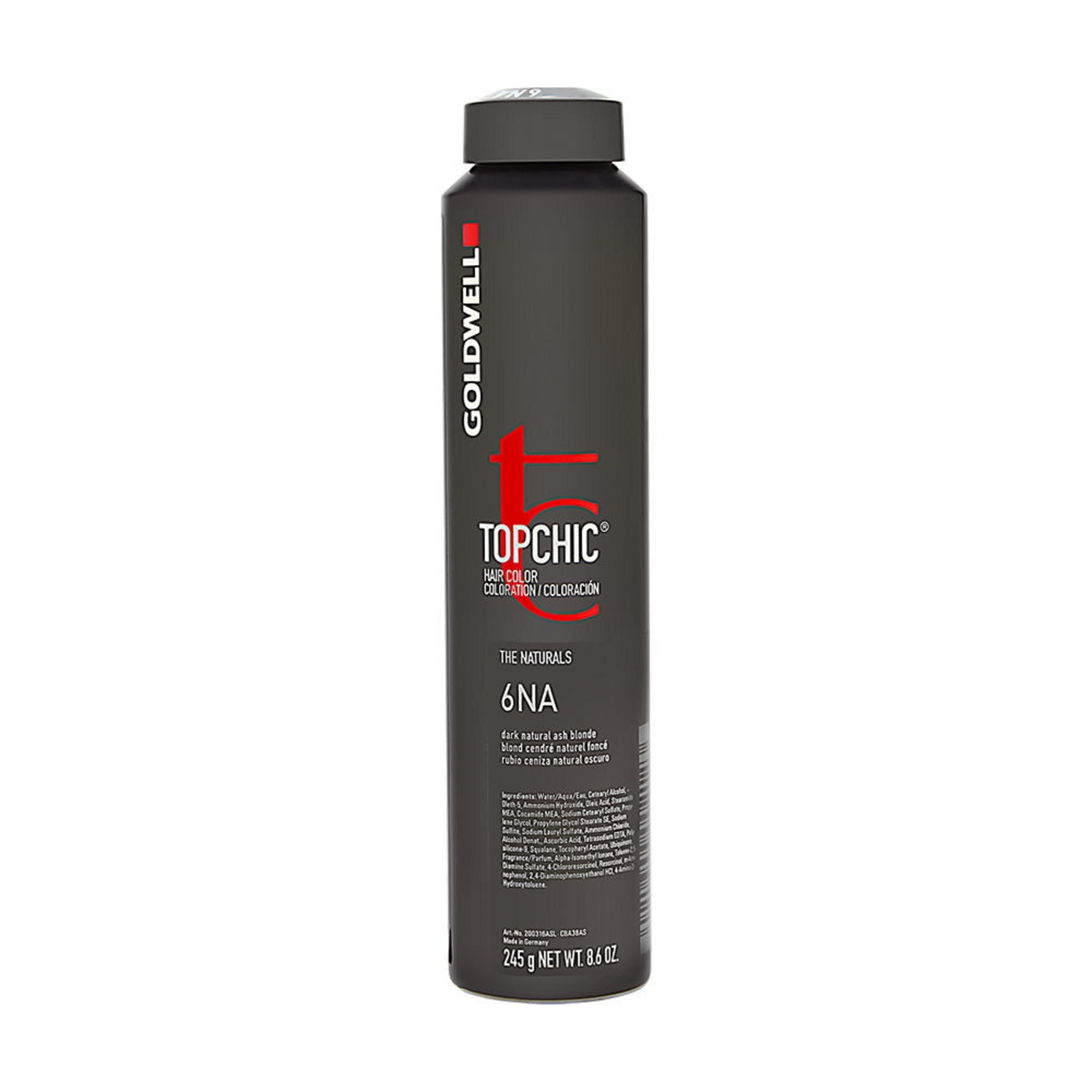 Tintura per capelli permanente Goldwell TopChic 6NA Biondo cenere scuro naturale 250ml