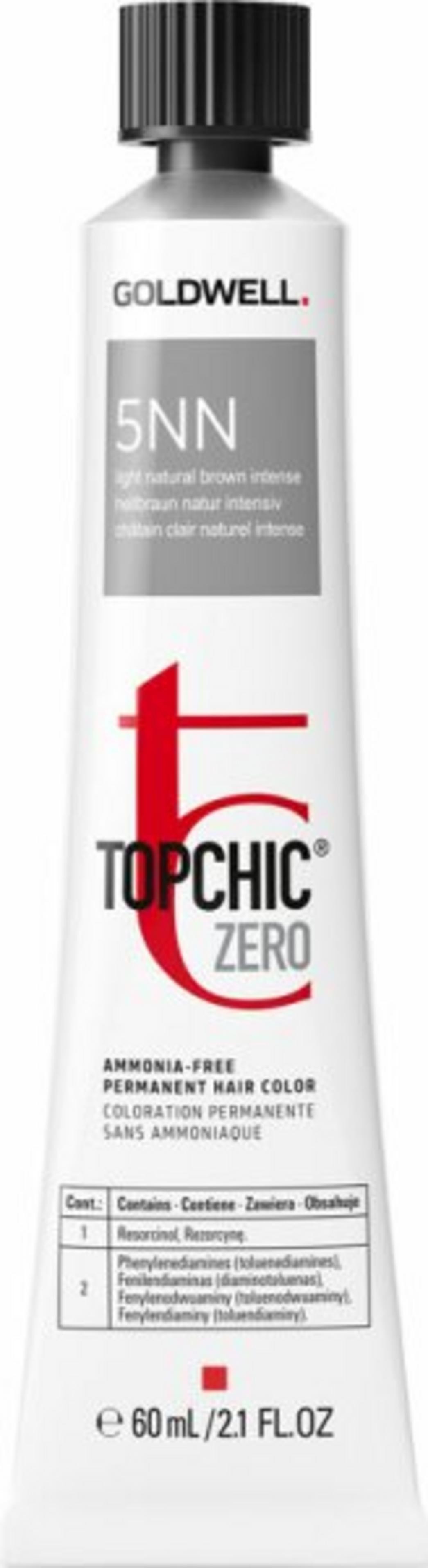 Tintura per capelli permanente Goldwell TopChic Zero 5NN Castano Chiaro Extra 60ml
