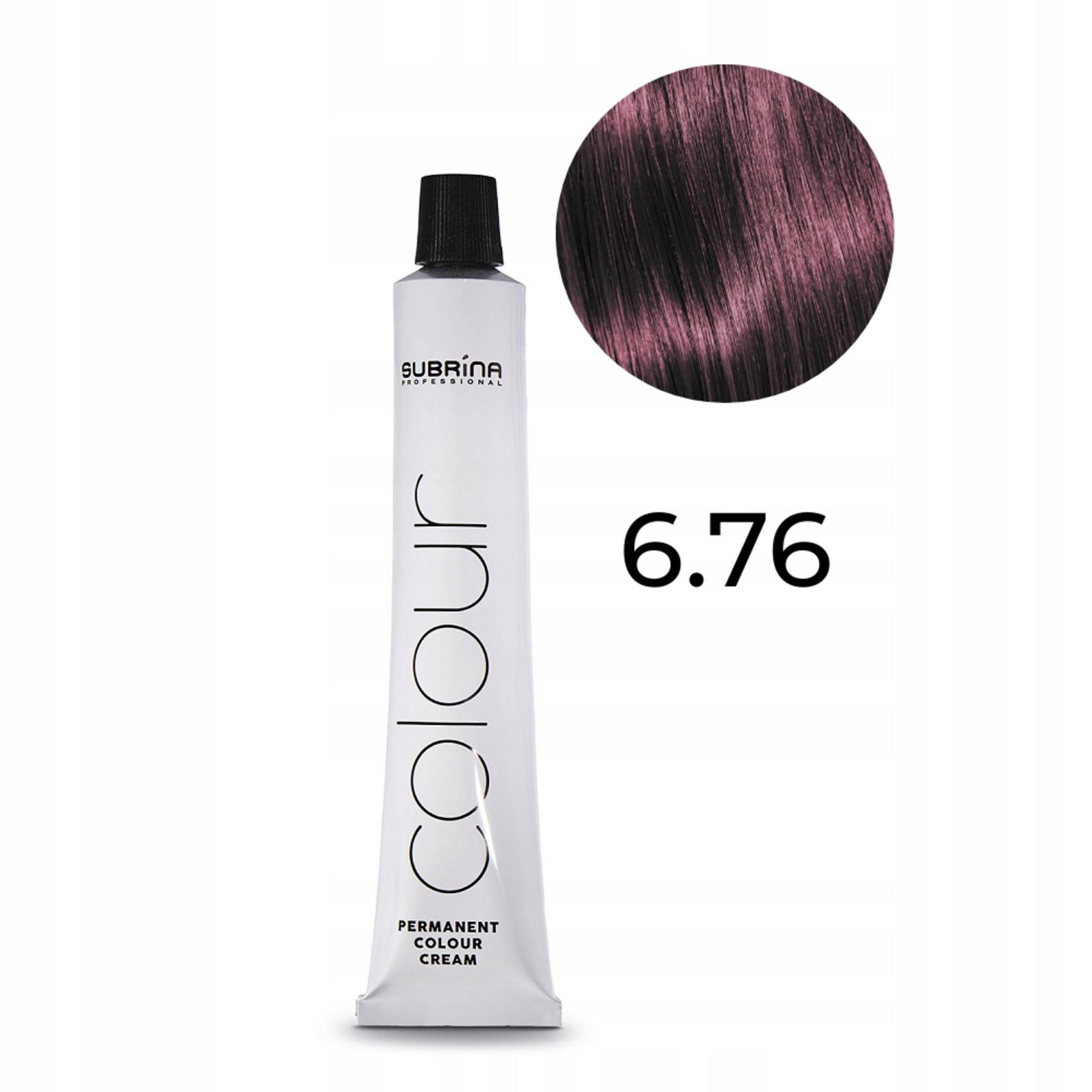Tintura per capelli permanente professionale Subrina Argan 6/76 Biondo Scuro Castano Viola 100ml