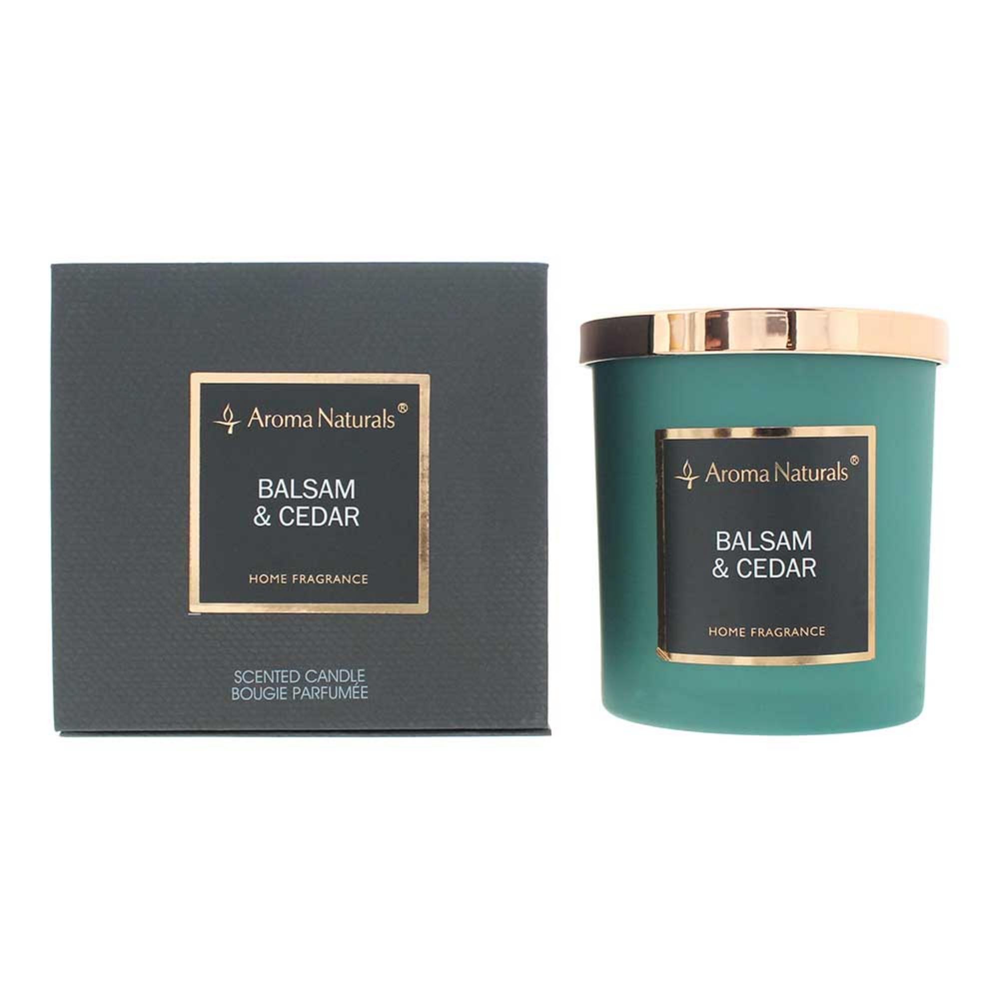 Candela profumata al balsamo e cedro di Aroma Naturals 215 g
