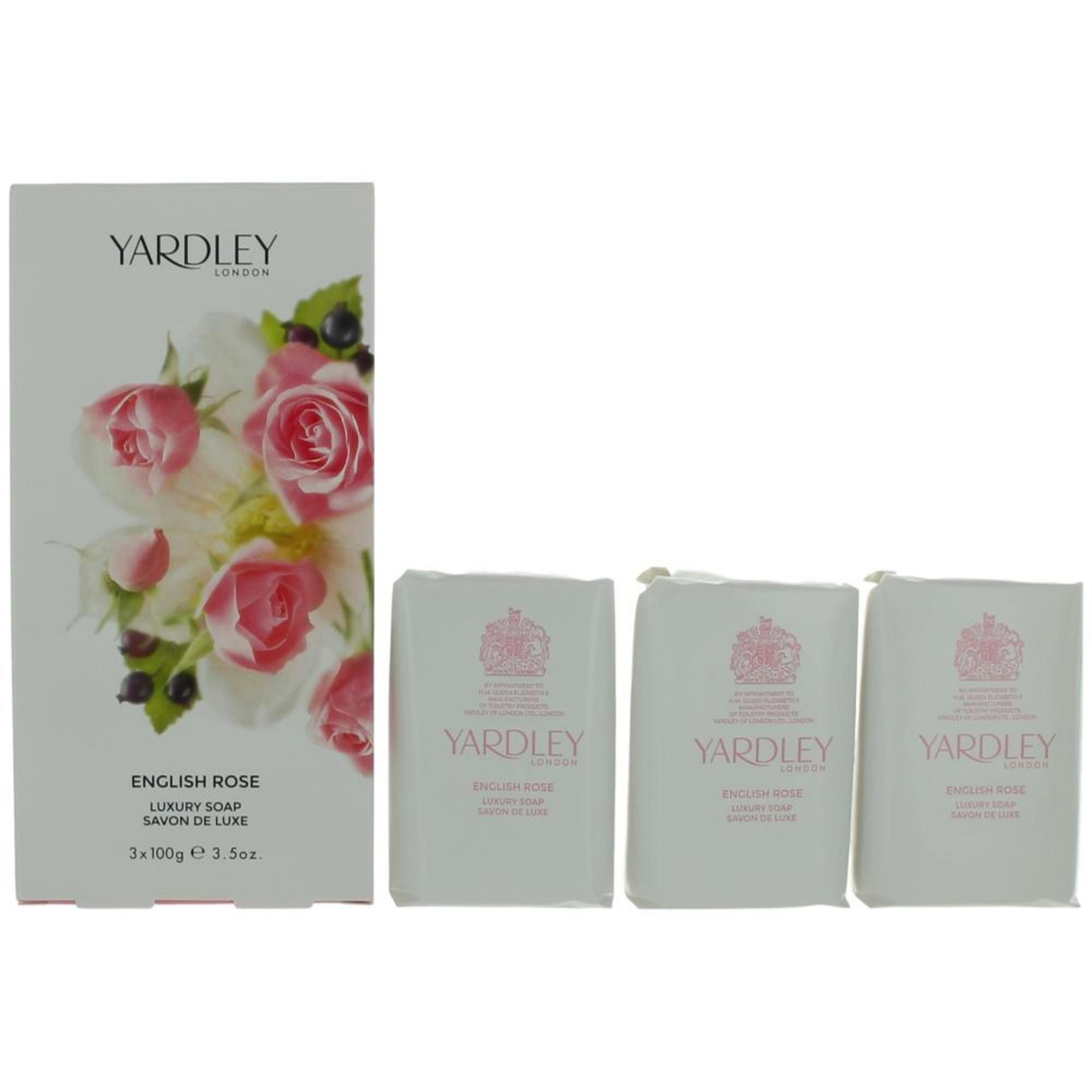 Set Trio di saponette profumate alla rosa inglese Yardley 100 g