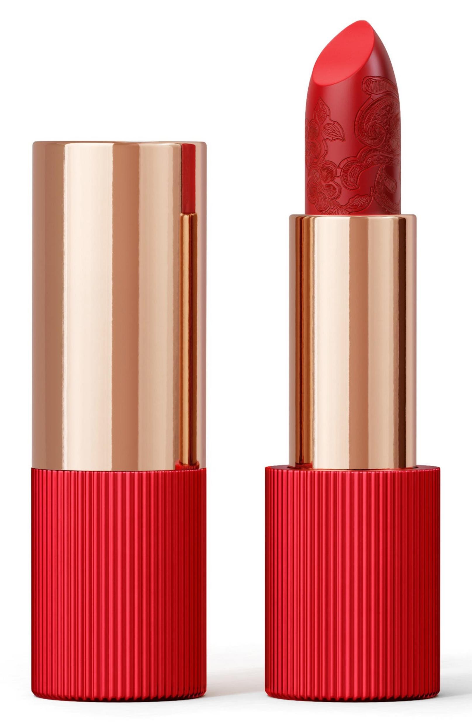 Rossetto cremoso La Perla Matte Silk Matte Silk 105 Rosso Papavero 35 g