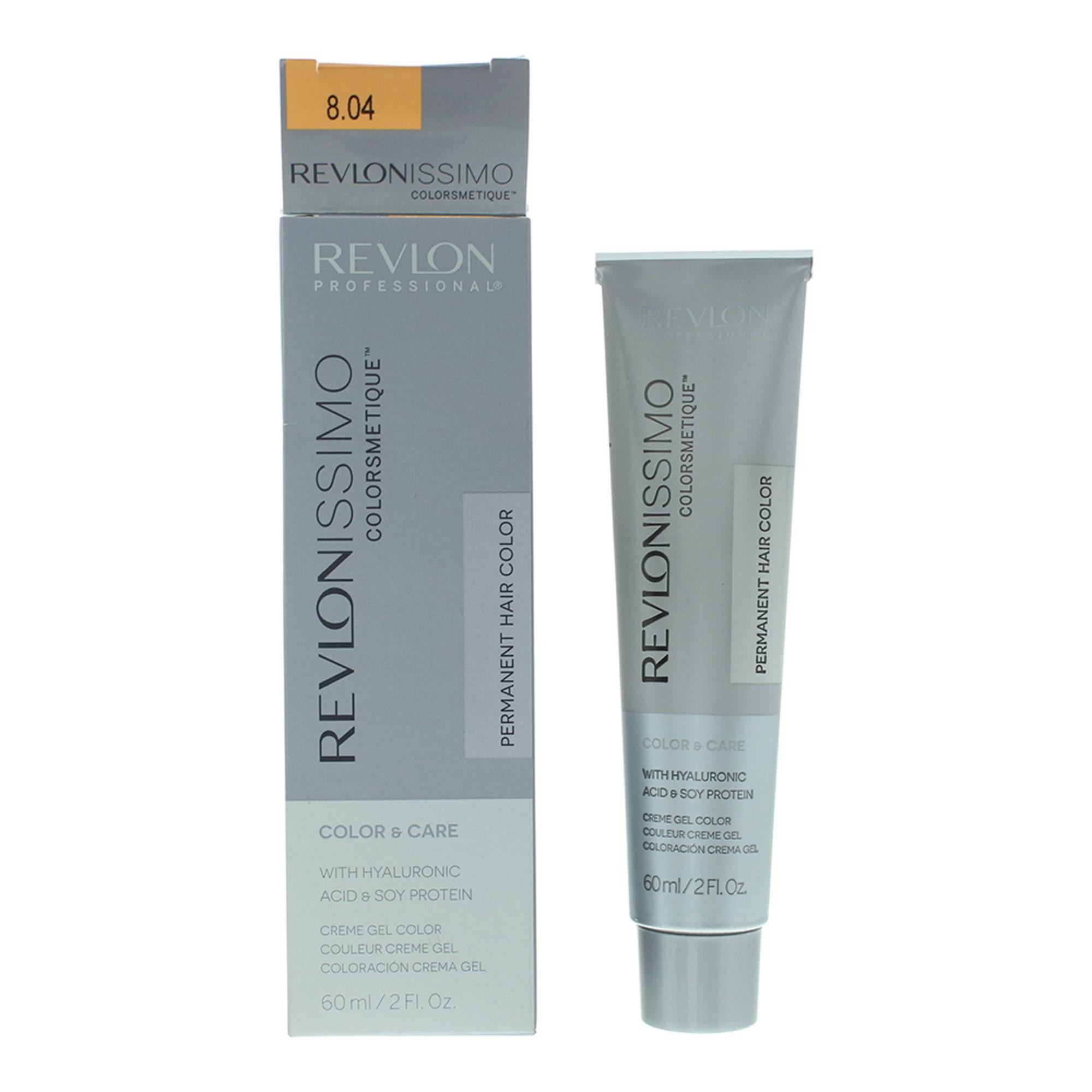 Tintura per capelli permanente Revlon Revlonissimo Colorsmetique 8.04 Biondo Rame Chiaro Pallido 60ml