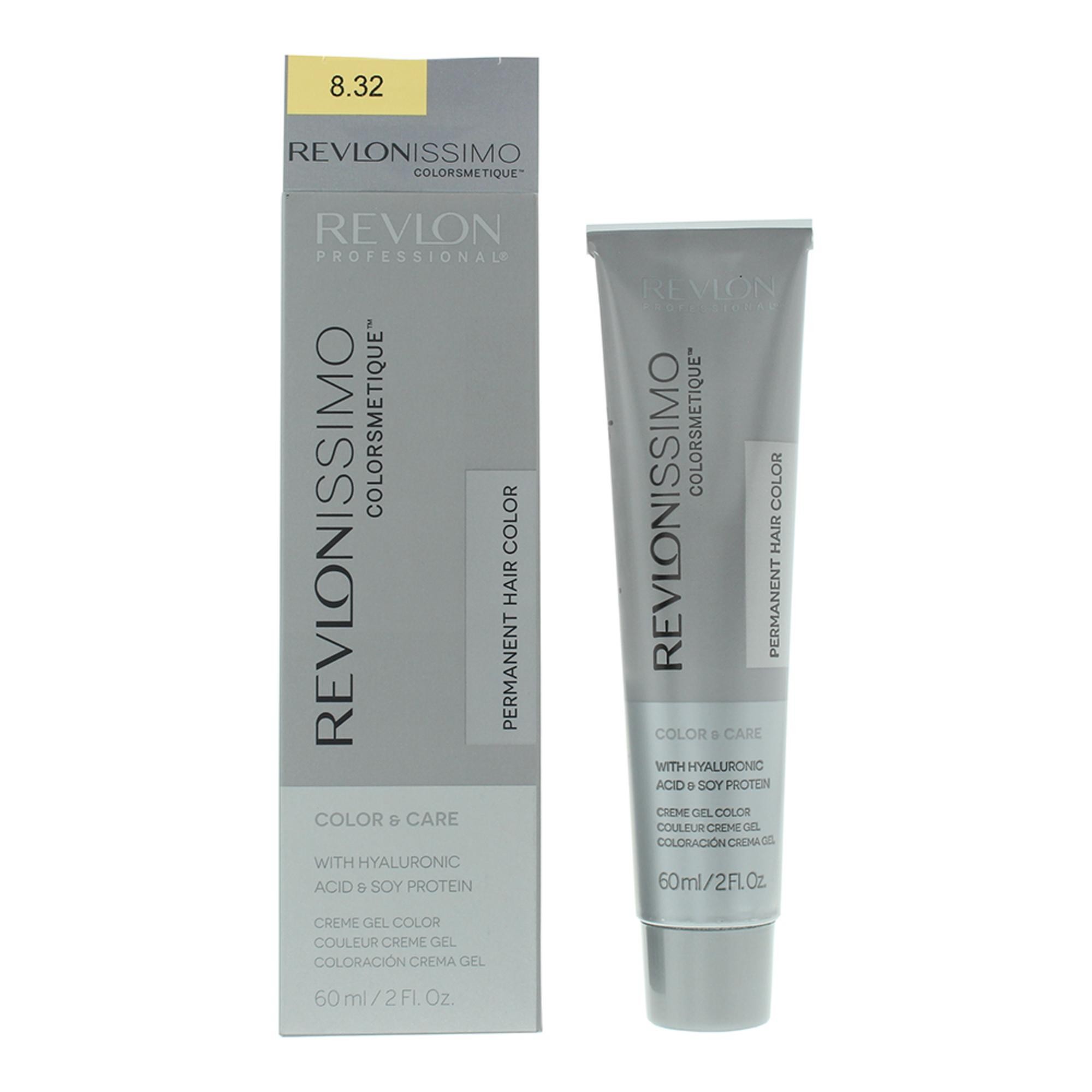 Tintura per capelli permanente Revlon Revlonissimo Colorsmetice 8.32 Biondo chiaro dorato perlato 60ml