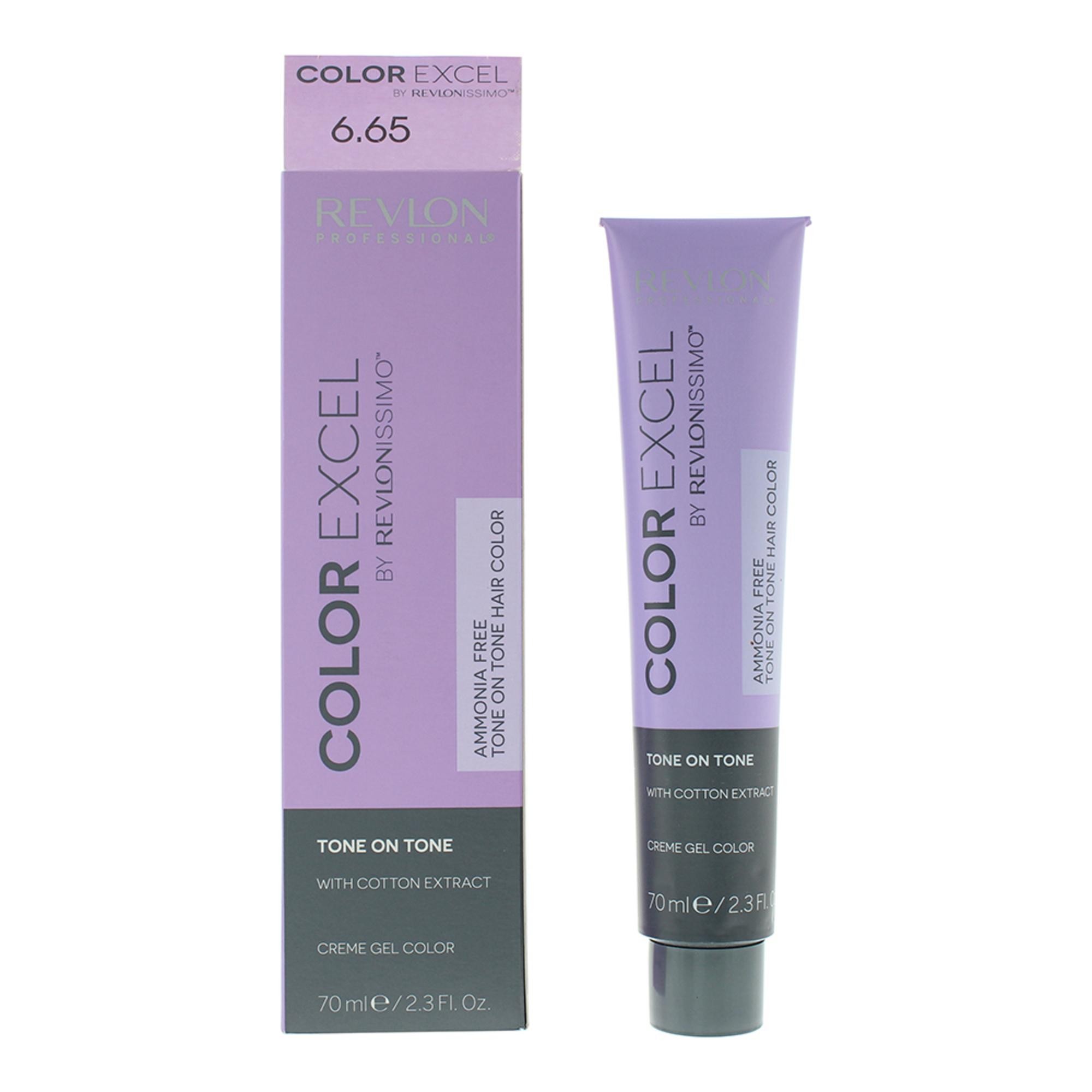 Tintura per capelli semipermanente Revlon Color Excel 6.65 Rosso scuro mogano biondo 70ml