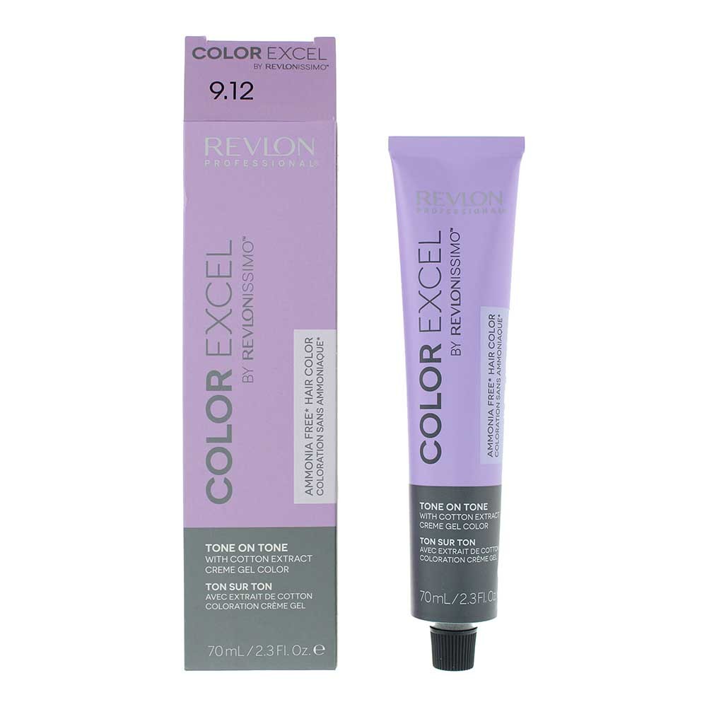 Tintura per capelli semipermanente Revlon Color Excel 9.12 Biondo cenere iridescente chiarissimo 70ml