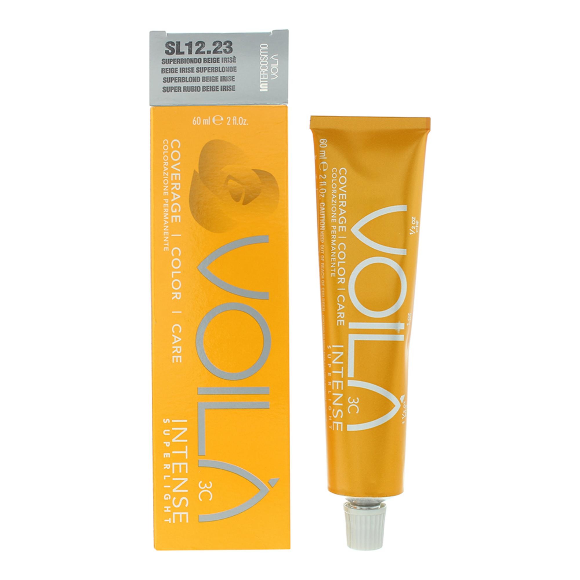 Intercosmo Voila 3C Crema Maschera Colorante Intensa per Capelli SL12.23 Beige Iris Superbiondo 60ml