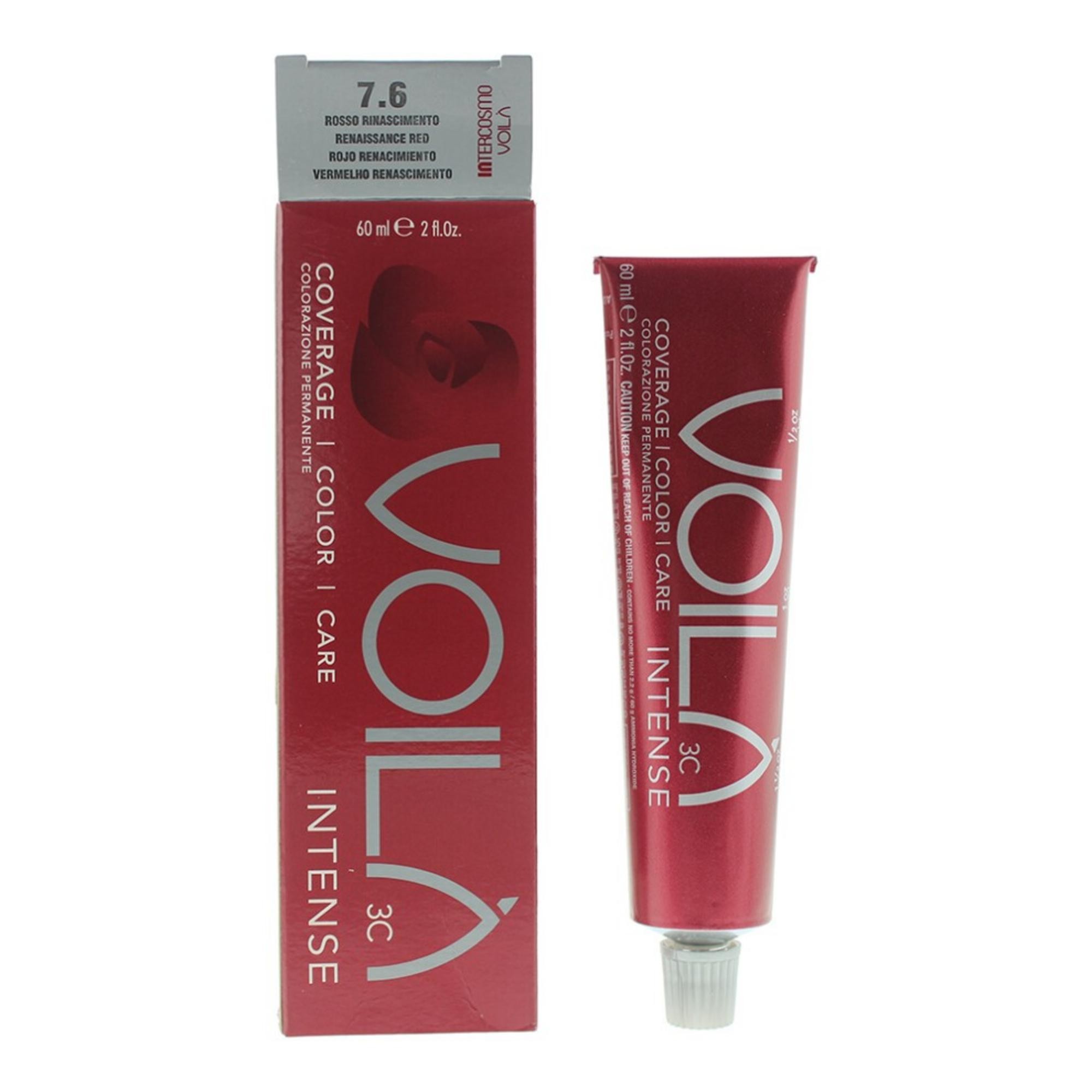 Tintura per capelli permanente intensa Intercosmo Voila 3C 7.6 Rosso Rinascimento 60ml