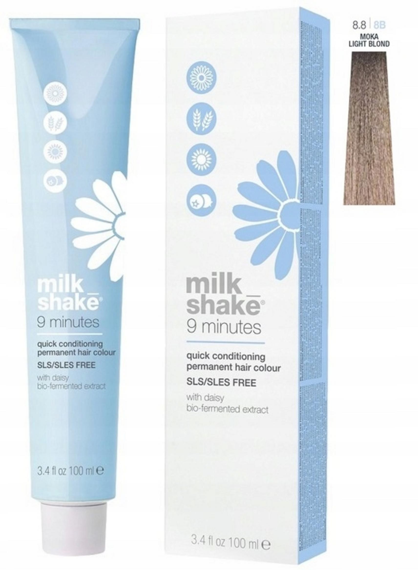Milk Shake 9 Minutes Amino Acid Complex Permanent Hair Dye 8.8 Moka Biondo Chiaro 100ml