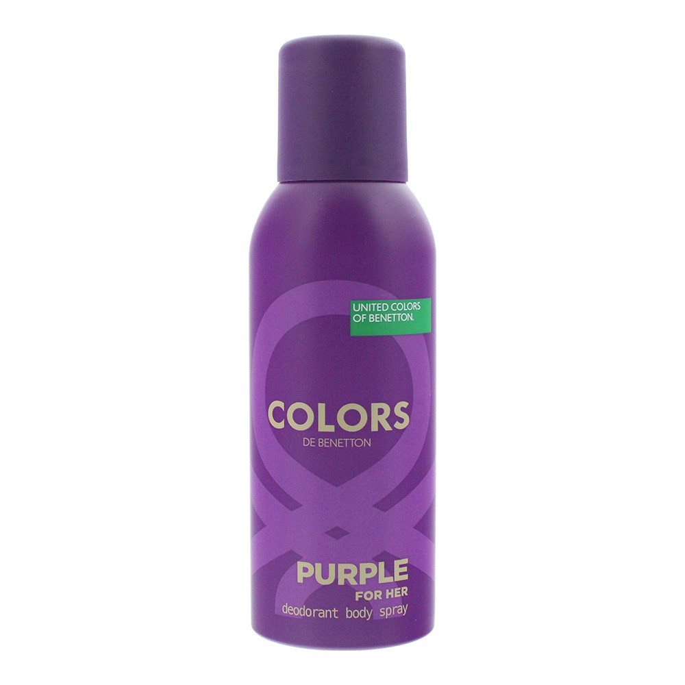 Deodorante spray floreale a lunga durata Benetton Colors Purple donna 150ml