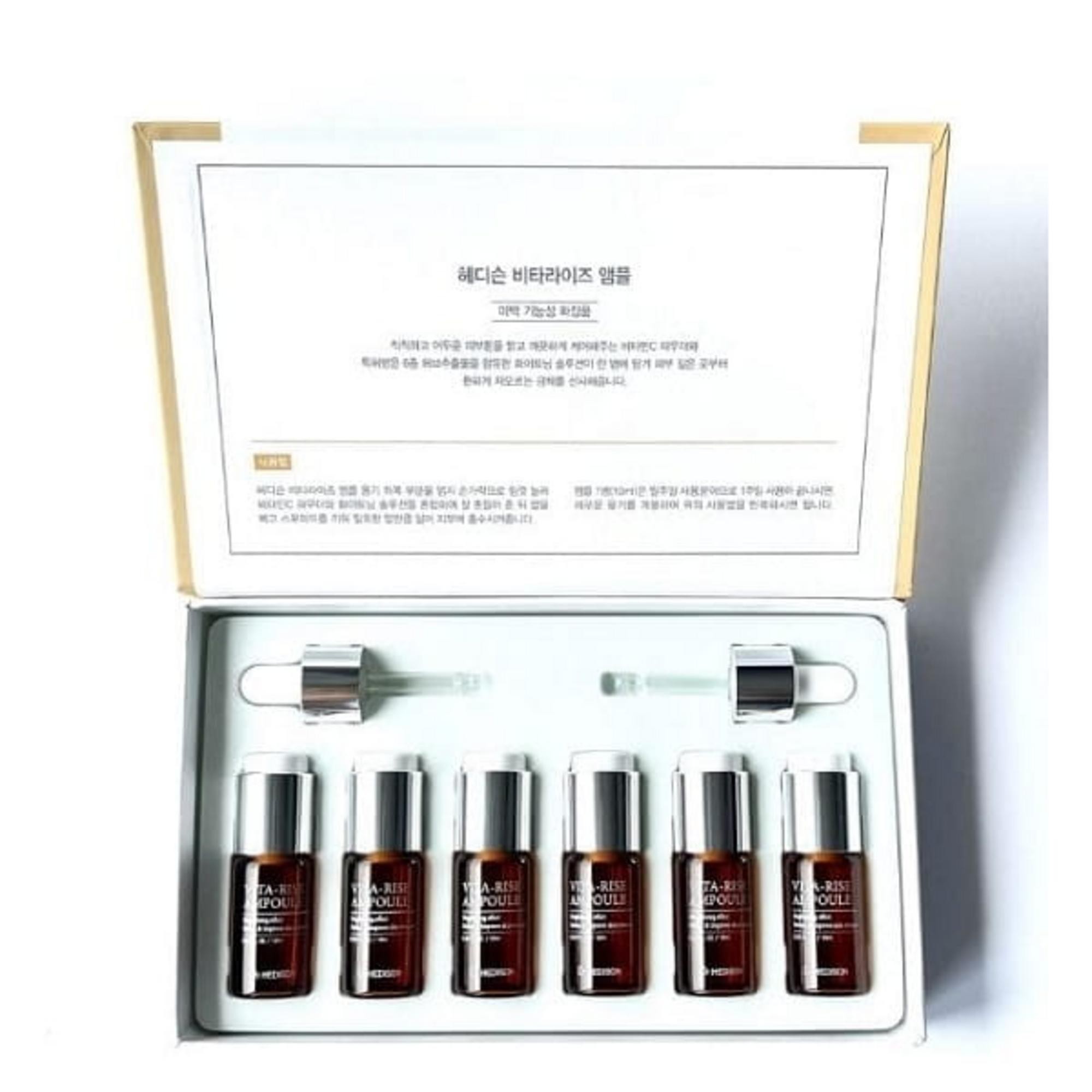 Set di fiale illuminanti Dr. Hedison Vita Bright per il trattamento dell'iperpigmentazione del viso unisex 6 pezzi da 60ml