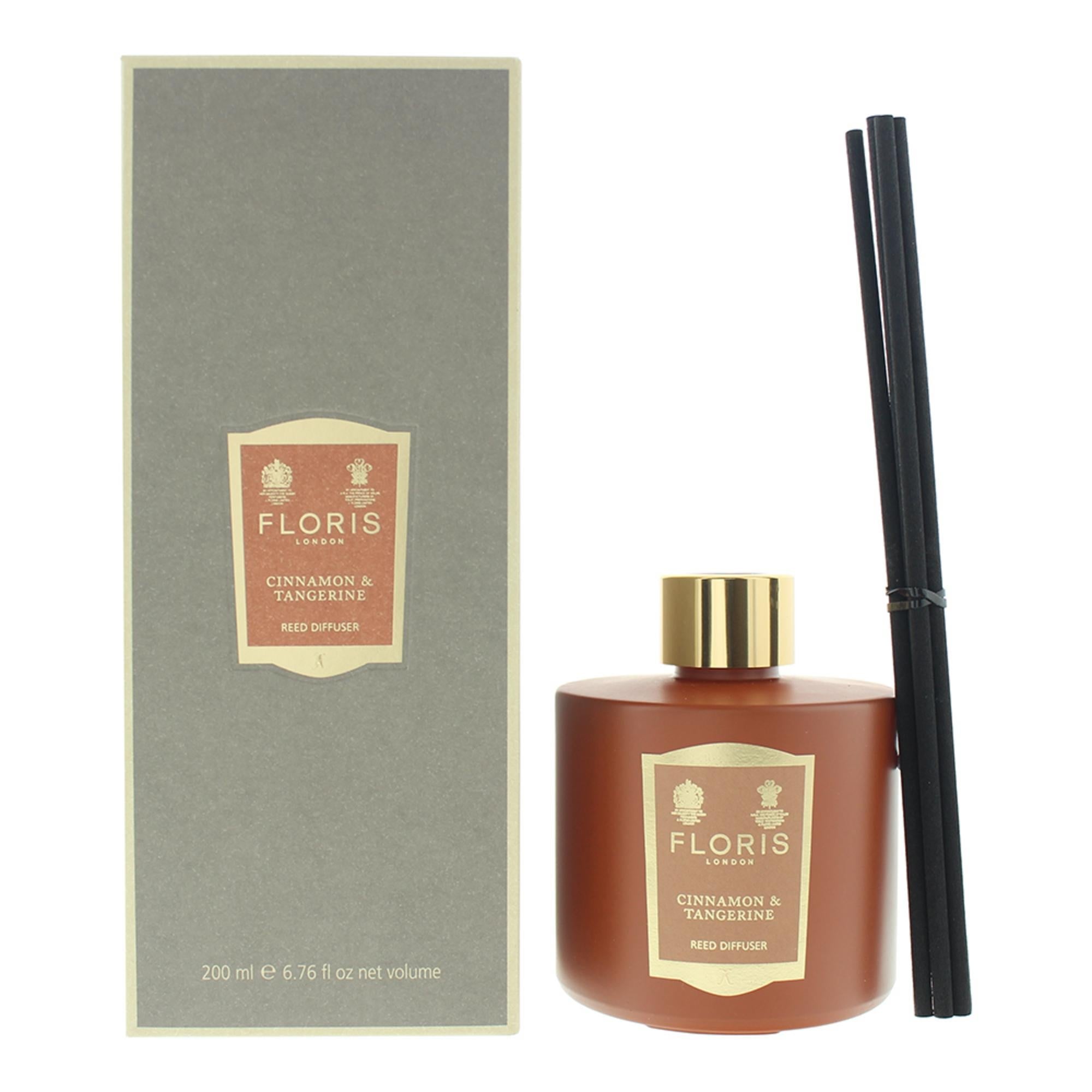 Diffusore di aromi a bastoncini Floris Of London Cannella e Mandarino Marrone 200ml