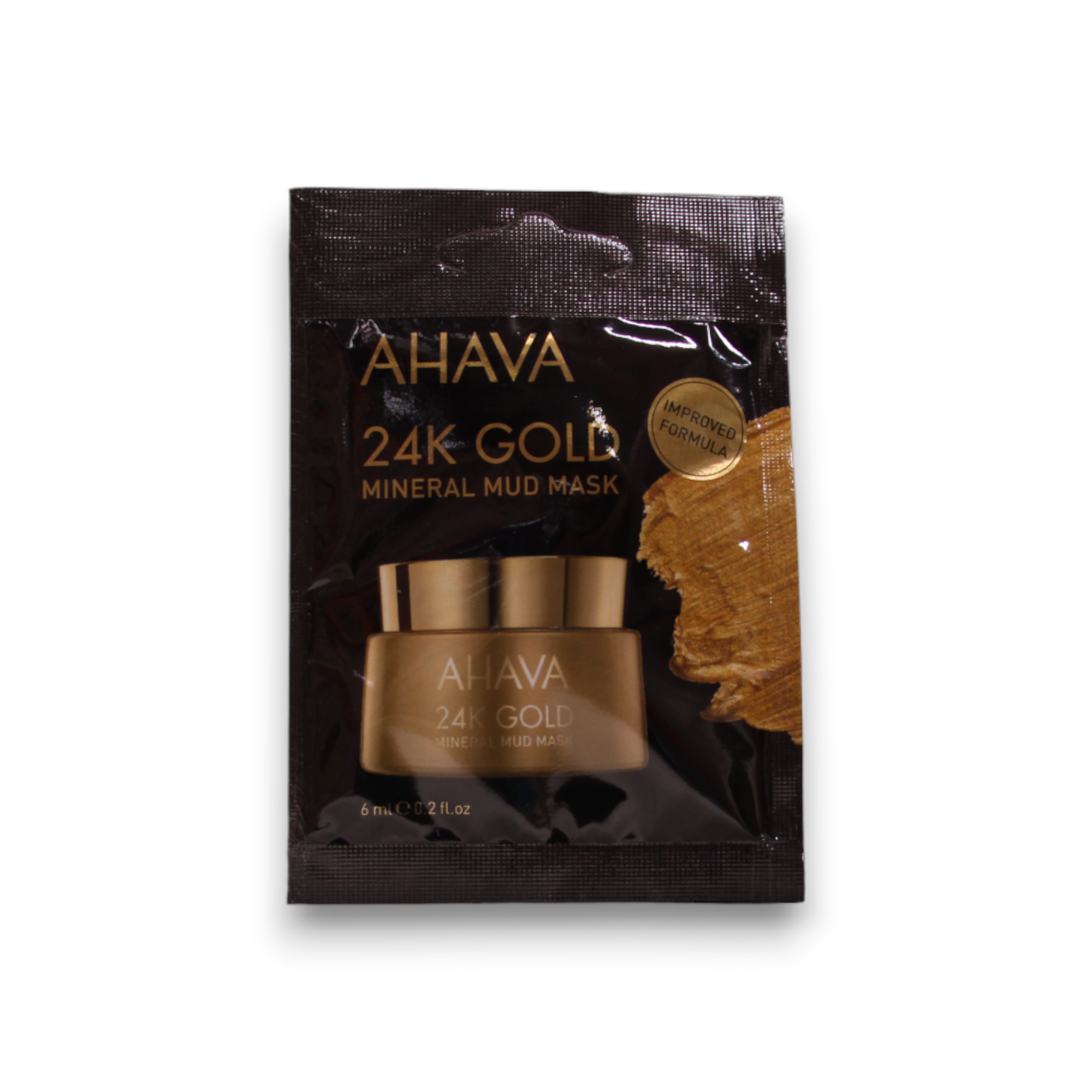 Maschera viso idratante monouso Ahava con minerali e oro 24 carati 6ml