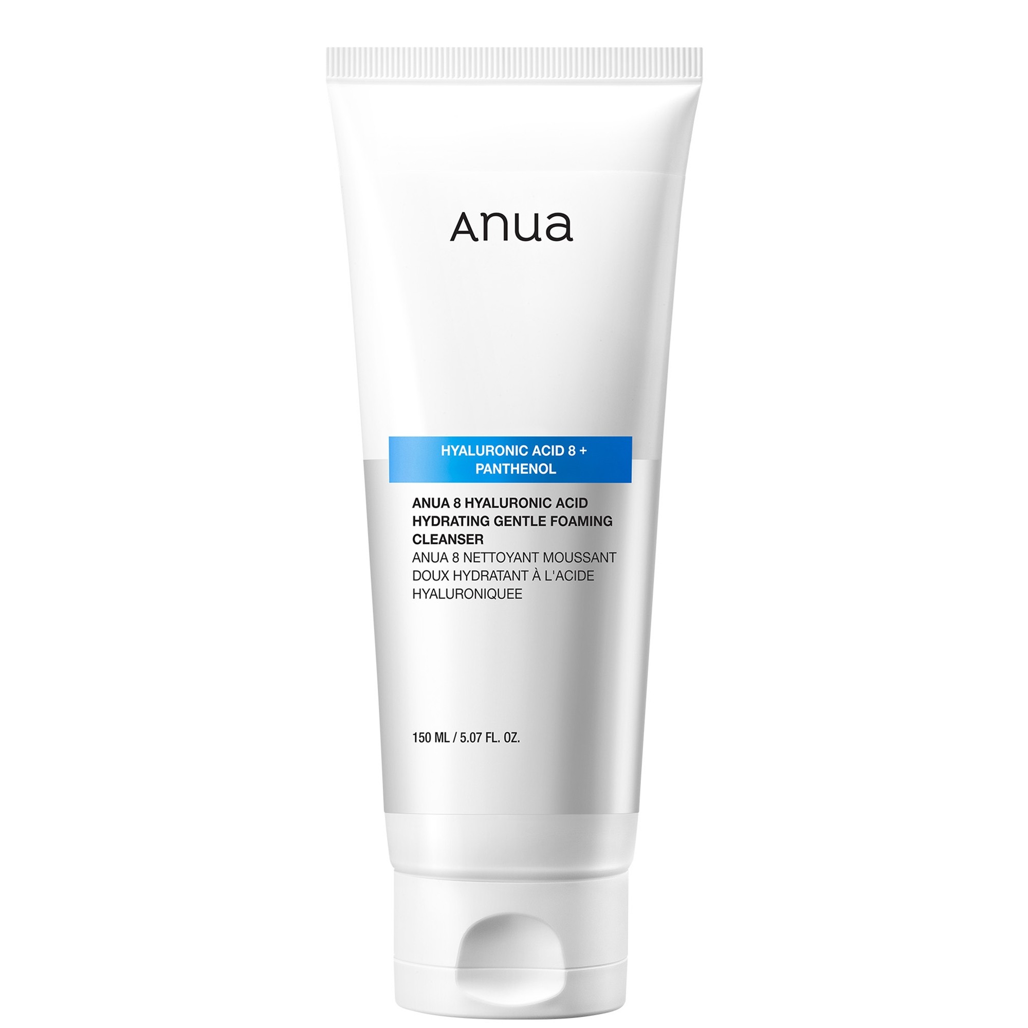 Anua Glow 8 Schiuma detergente idratante con acido ialuronico e fetenolo 150ml