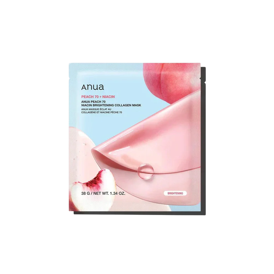 Maschera viso illuminante al collagene e pesca Anua 70 38 g