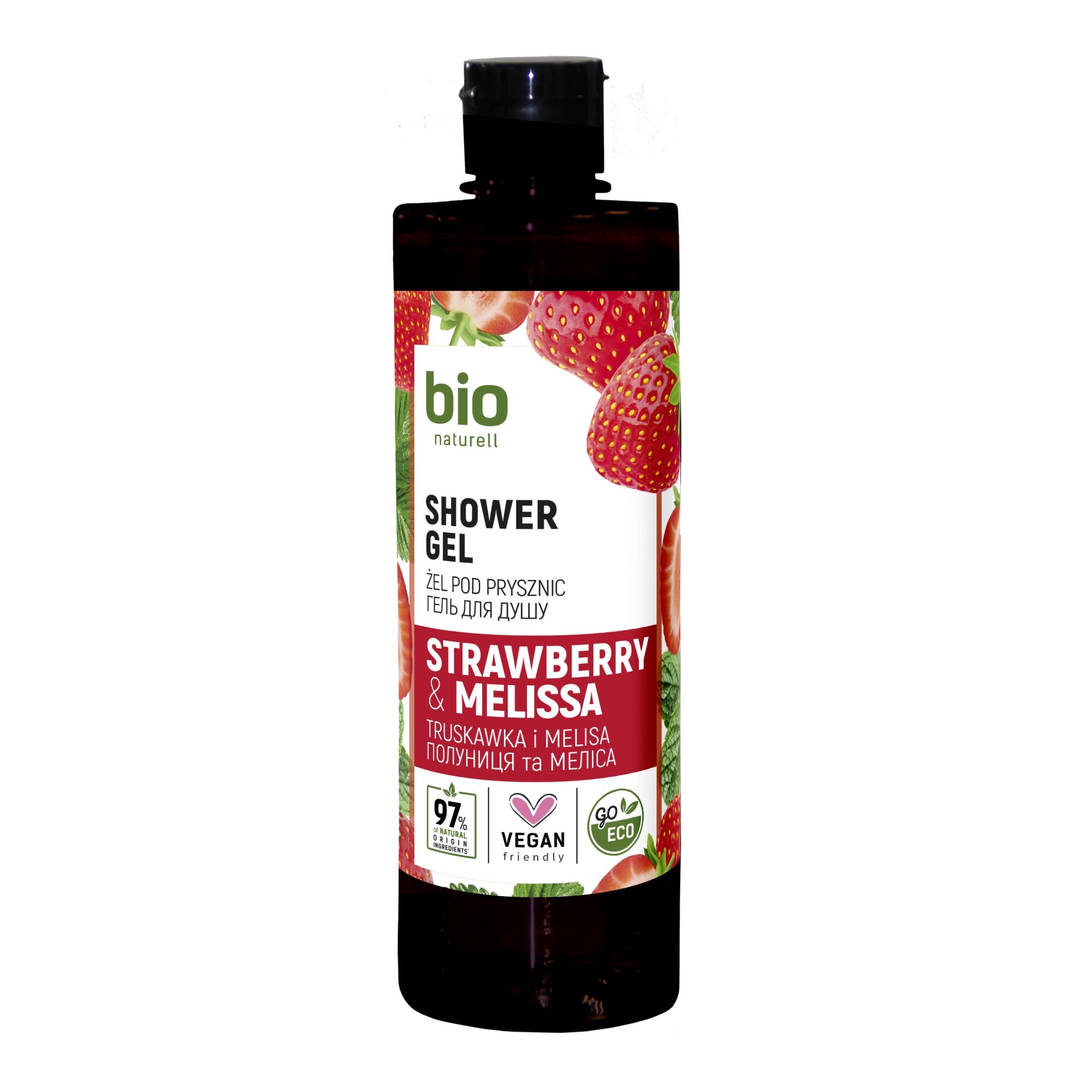 Bio Naturell Gel doccia idratante fragola e melissa per tutti i tipi di pelle 437ml