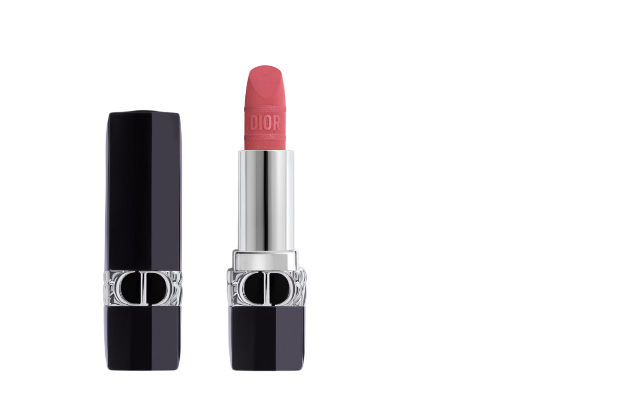 Rossetto cremoso opaco Christian Dior Rouge Satin Matte tonalità 564 Pink Leopard 35 g.