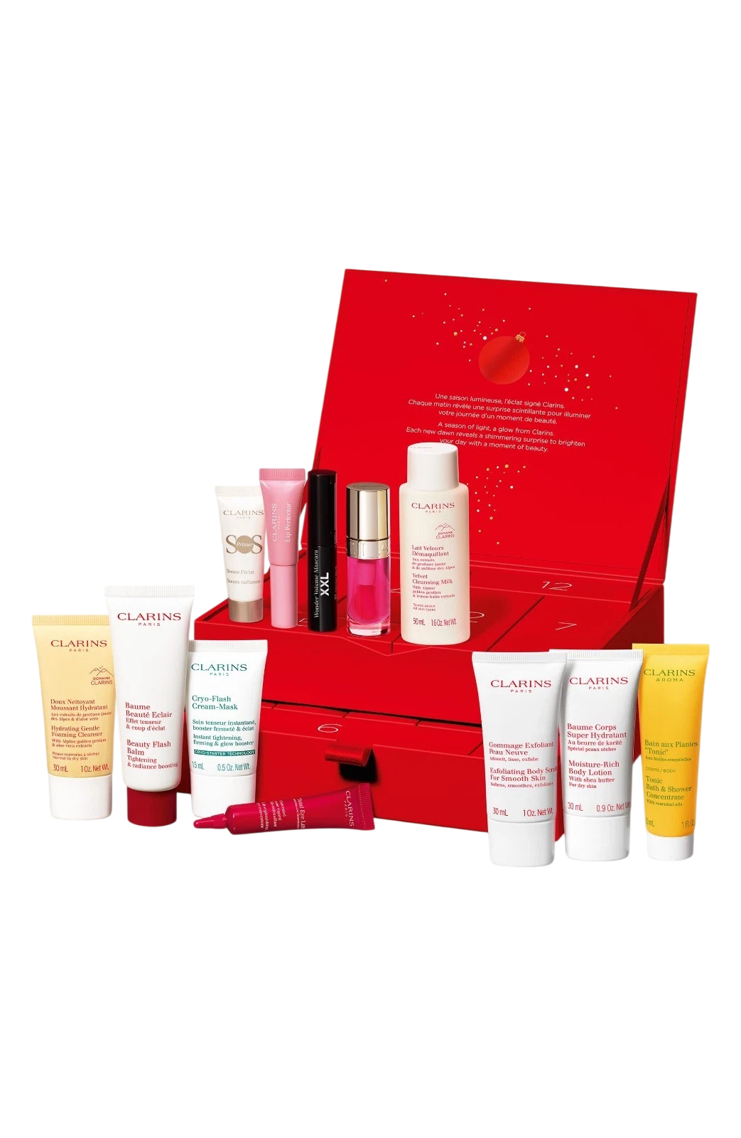 Calendario dell'Avvento Clarins Skin 12 pezzi