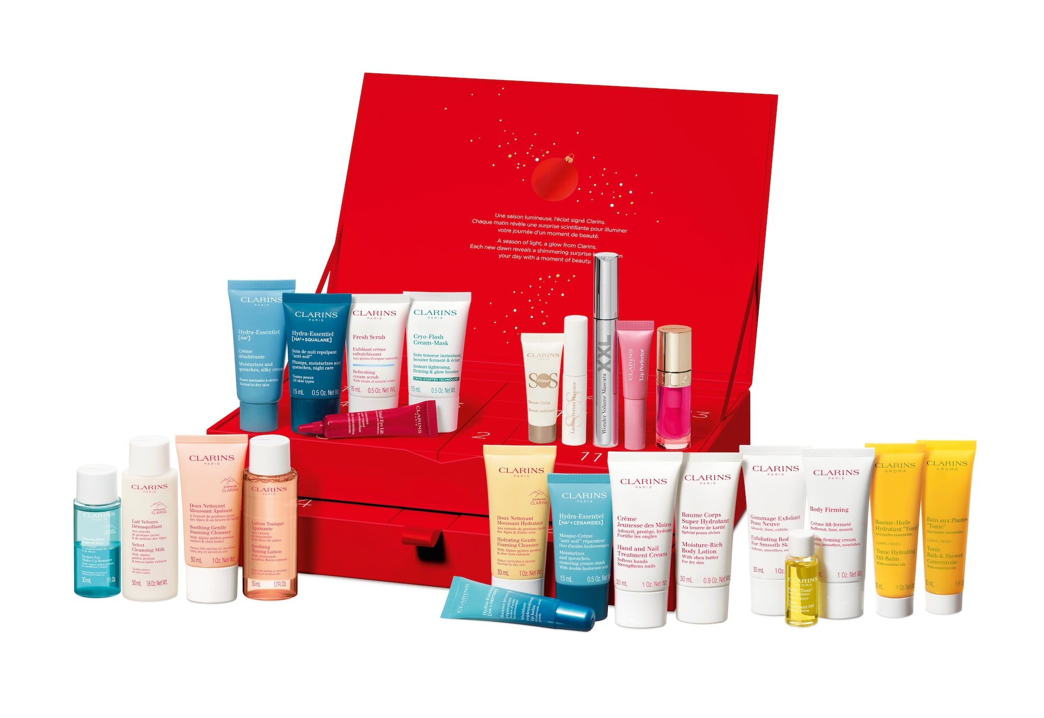 Calendario dell'Avvento Clarins Skin 24 pezzi