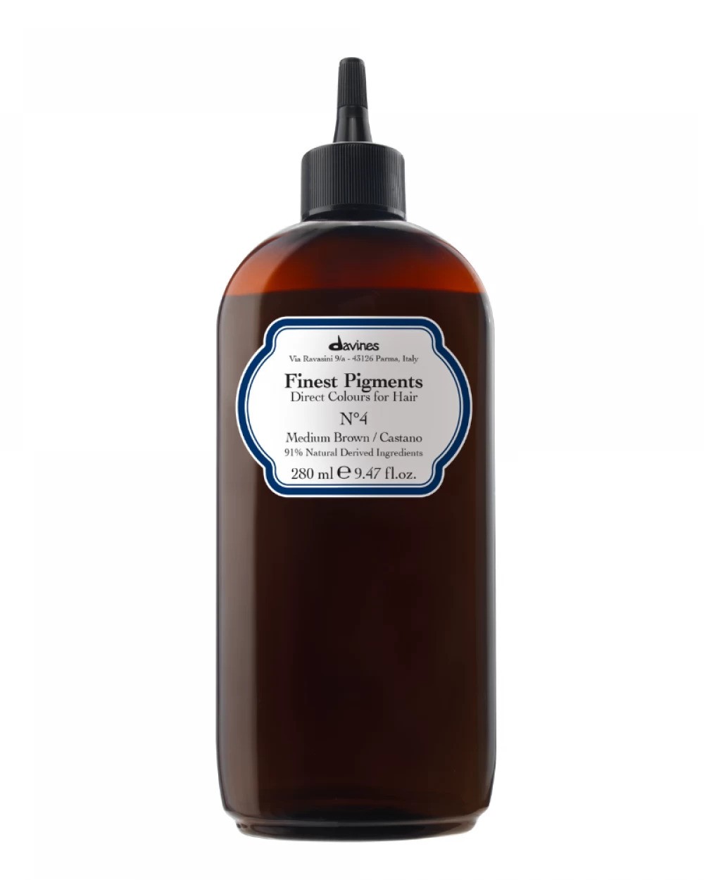 Davines Finest Gloss Pigmento Colorante per Capelli con Ingredienti Naturali N.4 Castano Medio 280ml