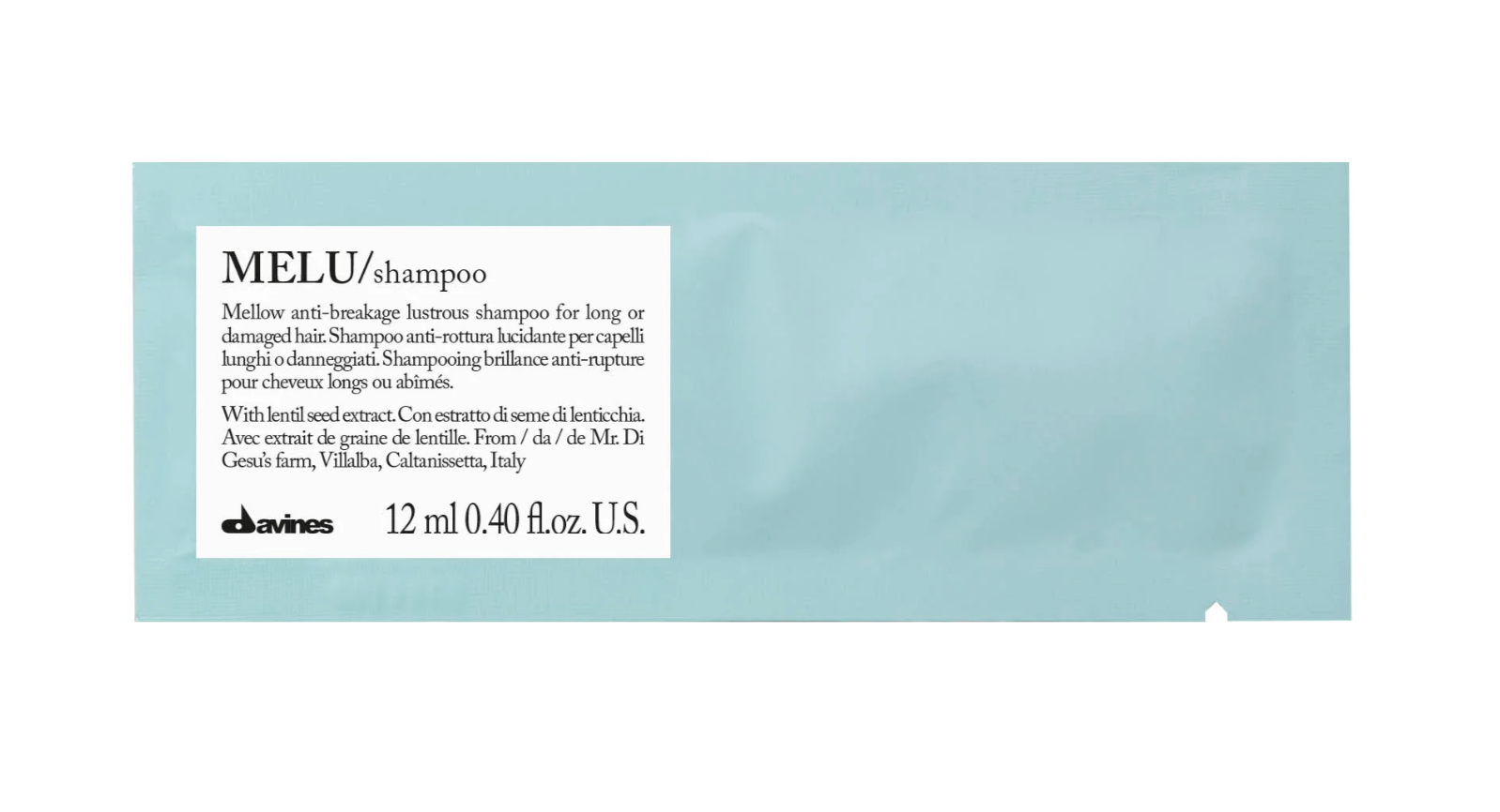 Set di shampoo anti-rottura Davines Melu 12 pezzi da 12ml