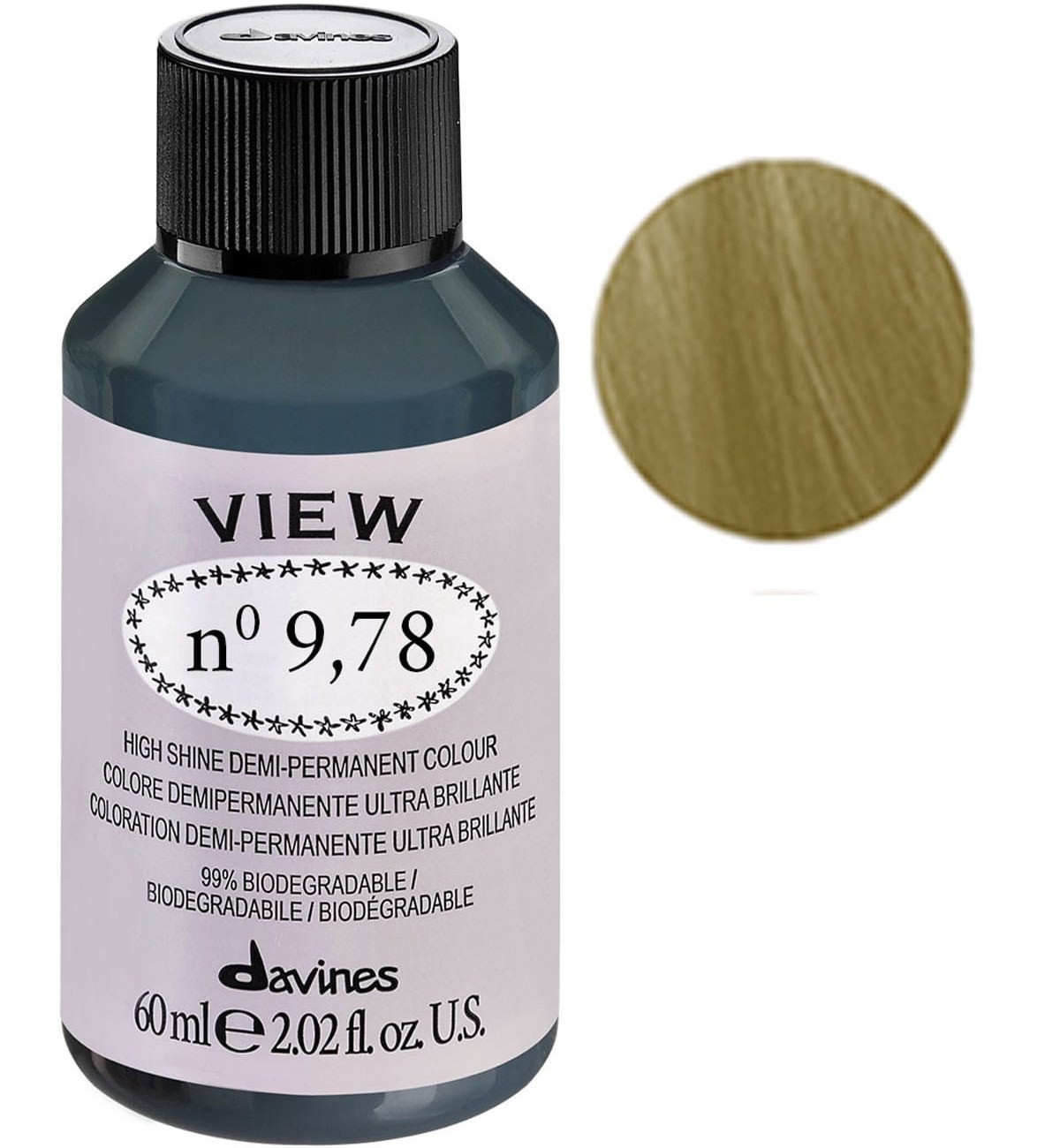 Tintura per capelli semipermanente Davines View 9.78 Gloss 60ml