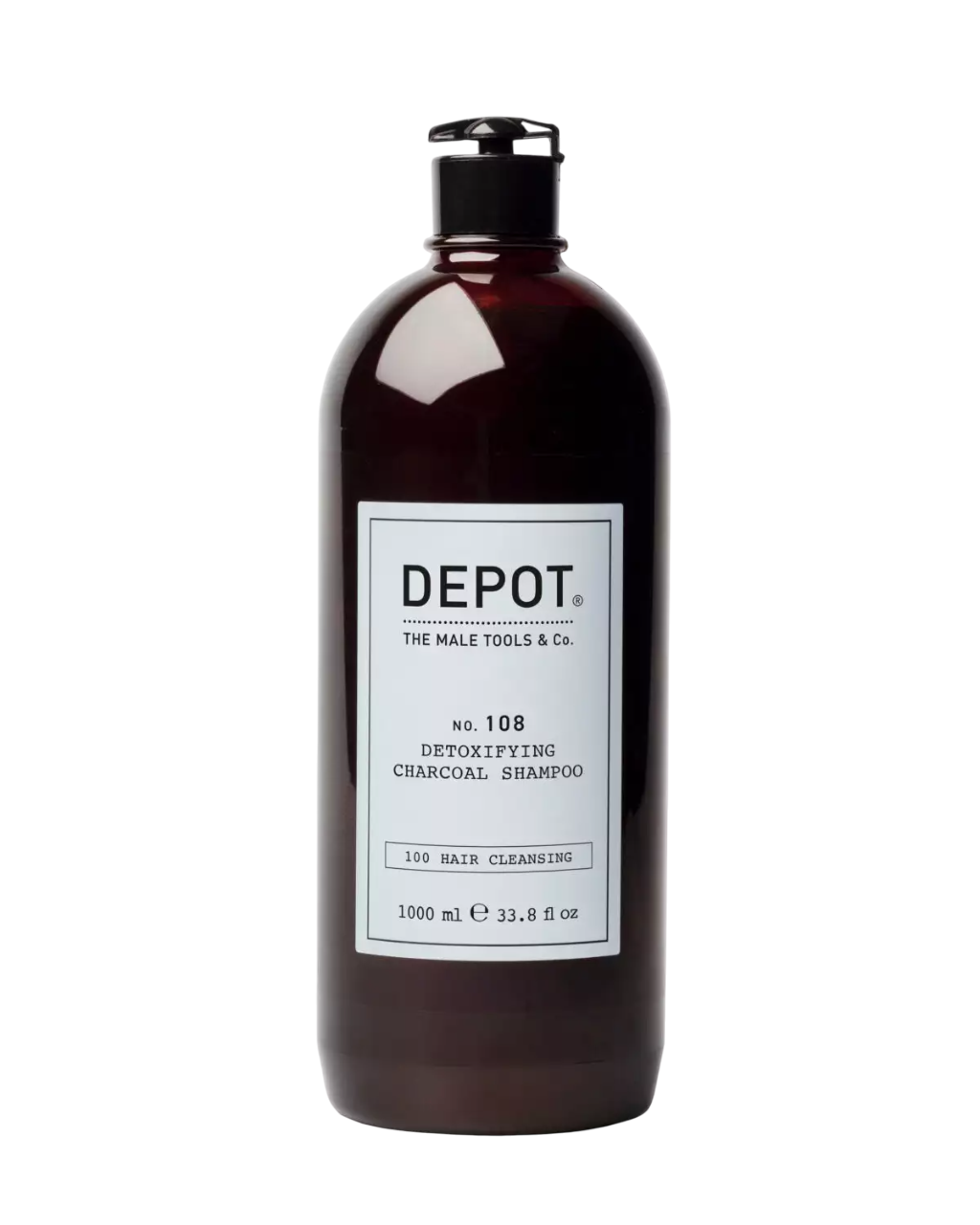Depot 100 Shampoo Detergente per Capelli n. 108 al Carbone Detossinante 1000ml