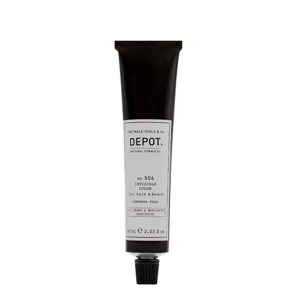 Depot 500 Specifici per barba e baffi N. 506 Tintura semipermanente invisibile per capelli Steel 60ml