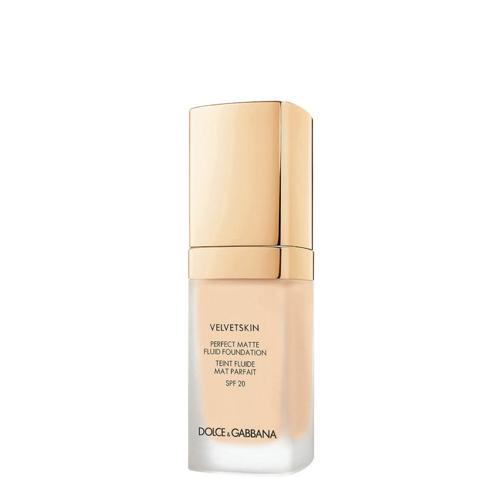 Fondotinta liquido opacizzante Velvetskin Matte di Dolce & Gabbana SPF 75 20 30ml