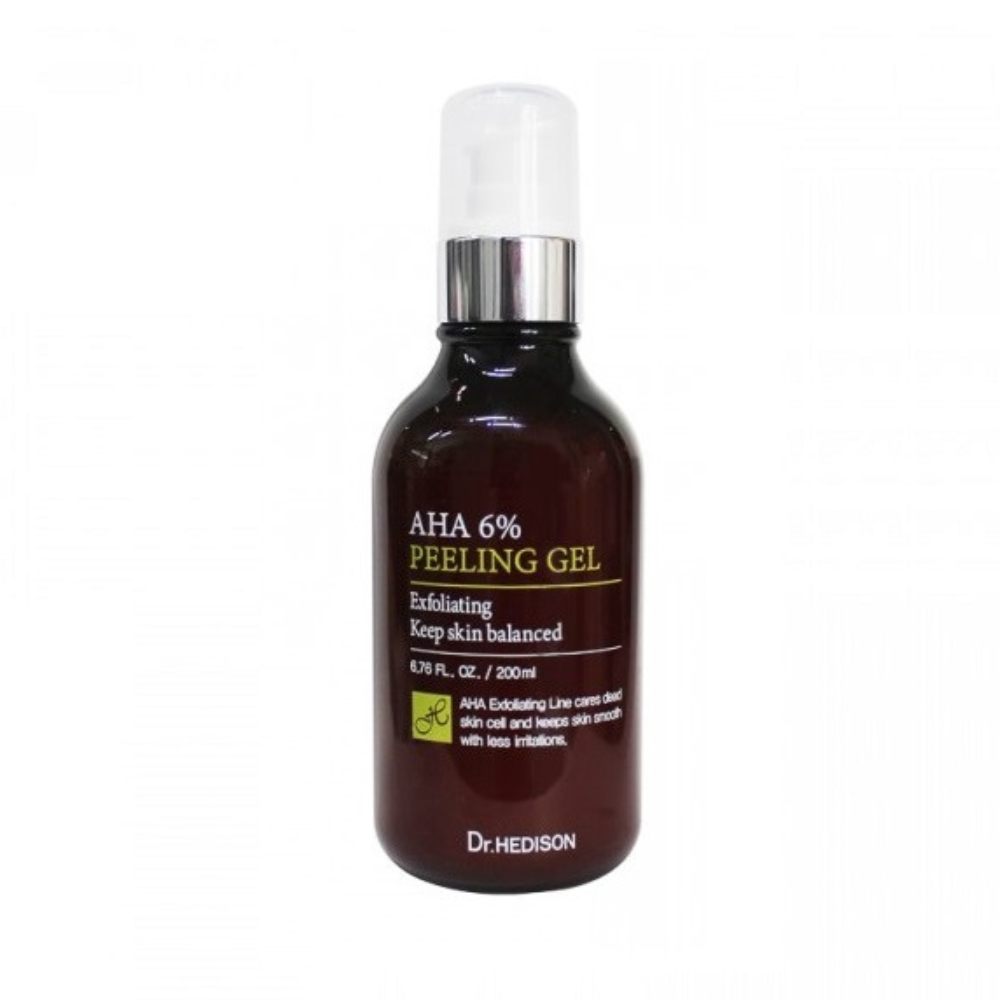 Dr. Hedison AHA 6% di concentrazione di AHA tra cui acido citrico glicolico e lattico. Gel peeling levigante 200ml