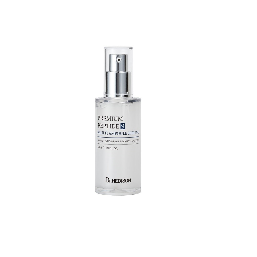 Siero viso antirughe in fiale Dr. Hedison Peptide 9 50ml per donna.