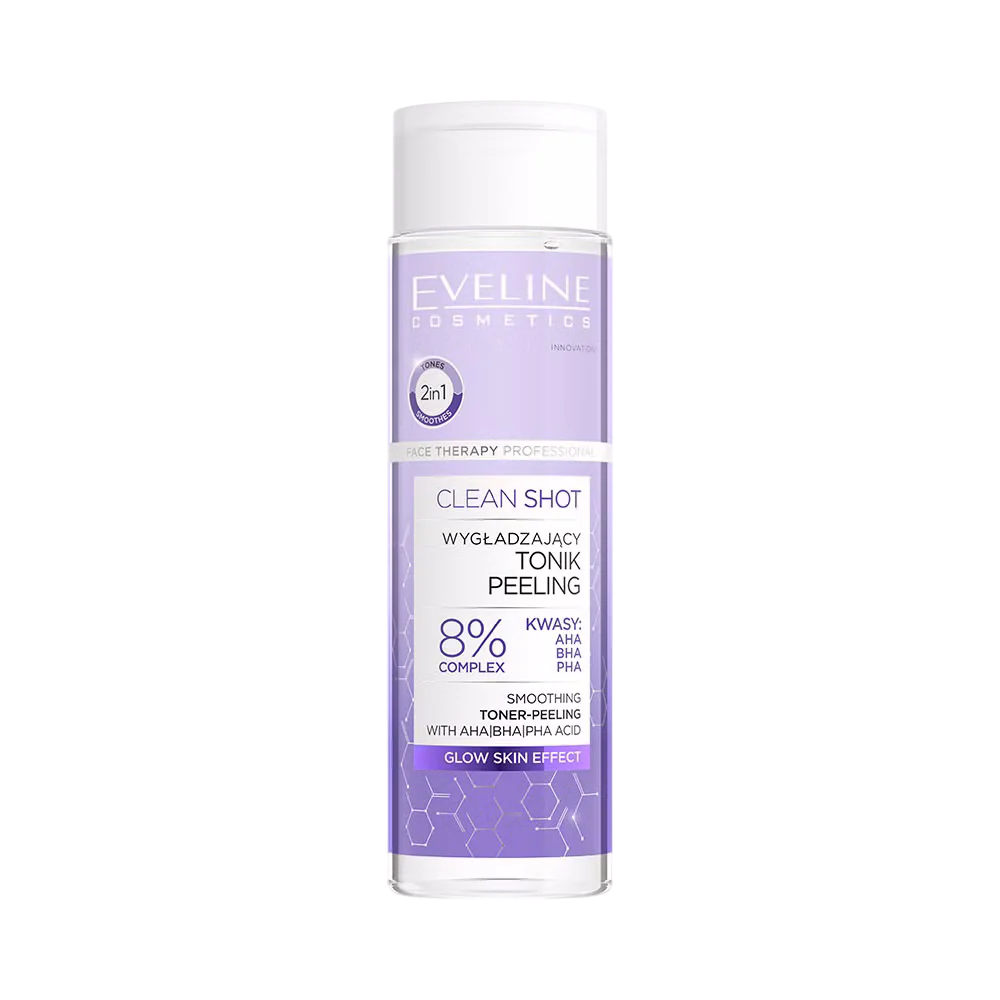 Lozione tonica peeling viso Clean Shot di Eveline Cosmetics 200ml