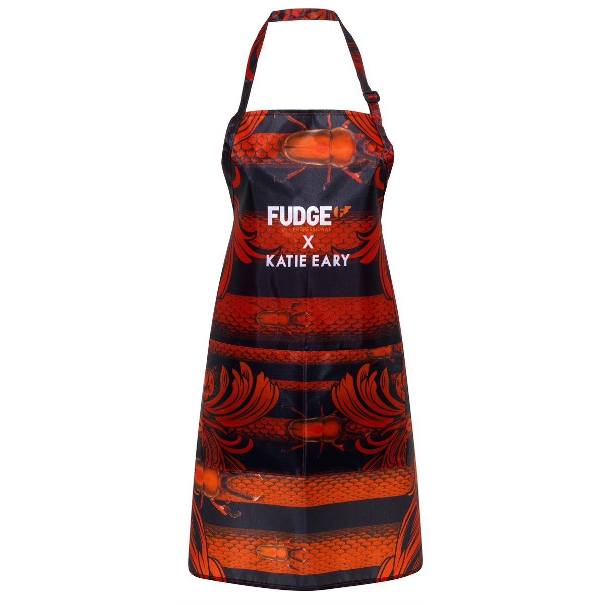 Grembiule da tintura per capelli Fudge Professional Katie Eary rosso/nero