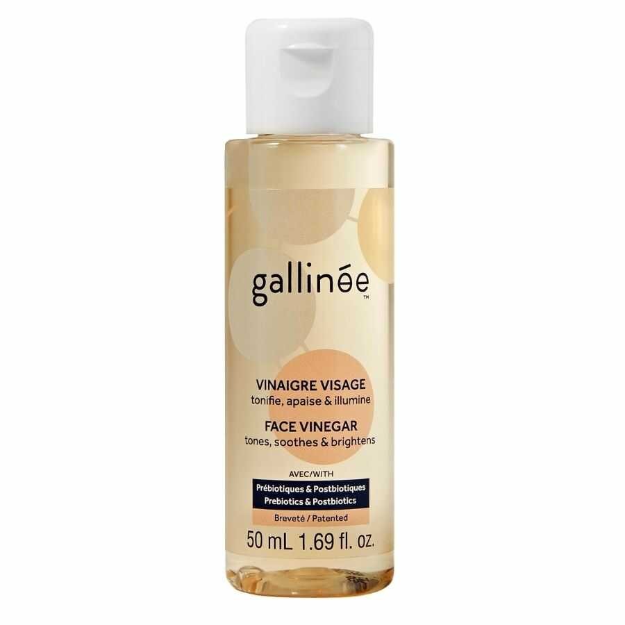Lozione tonica viso Gallinee Microbiome Skincare all'aceto di mele tonificante lenitiva e illuminante 50ml