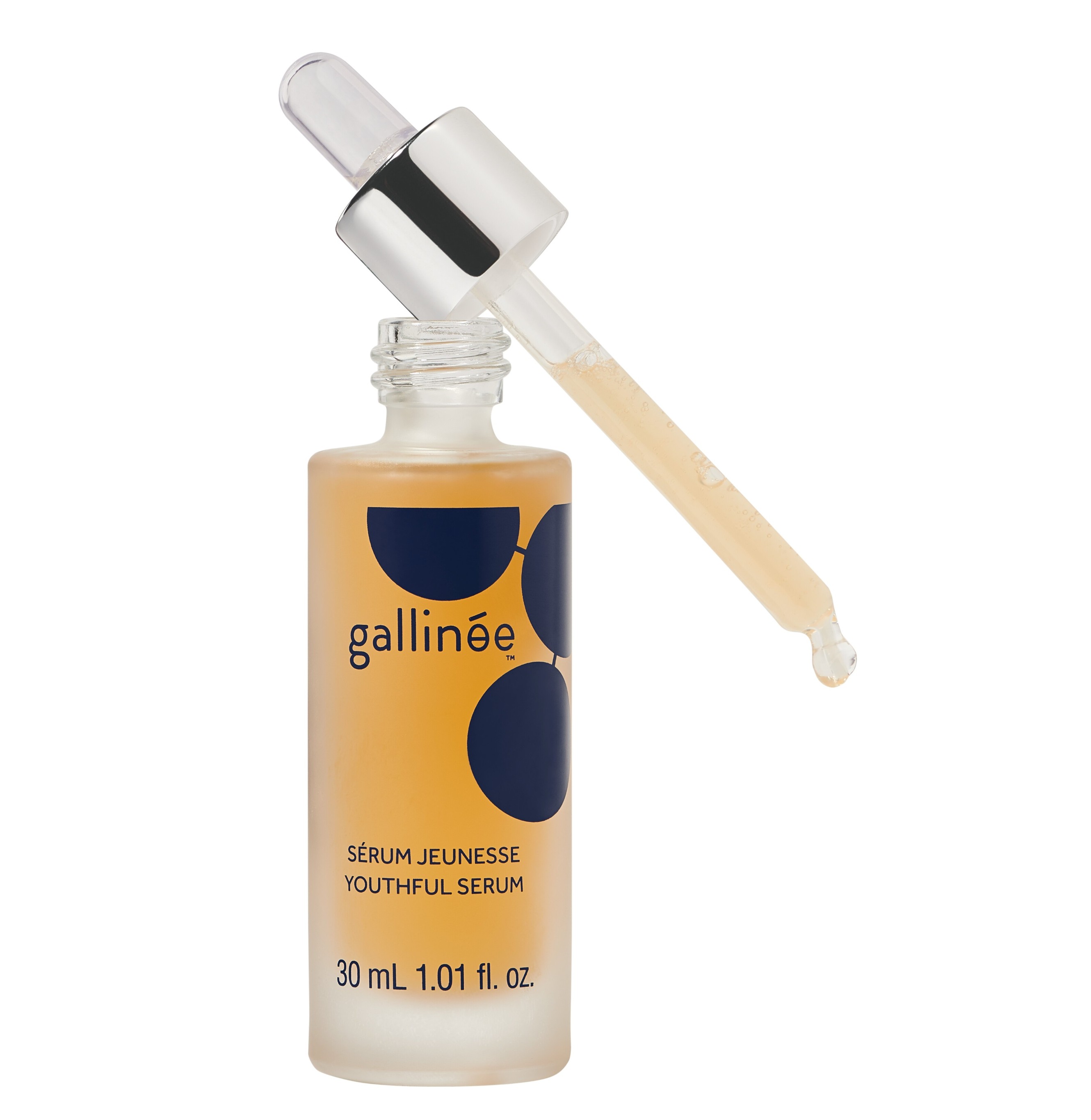 Siero viso anti-età Gallinee Microbiome Skincare con prebiotici probiotici e postbiotici 30ml