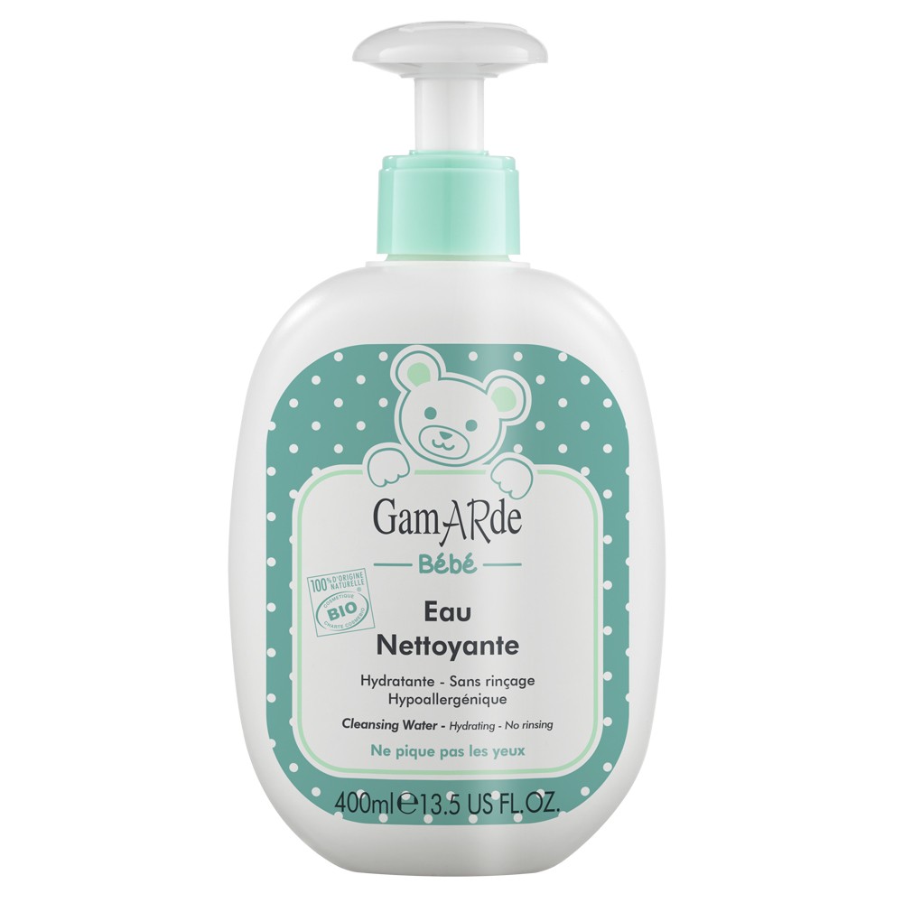 Acqua profumata detergente e idratante Gamarde Baby per viso corpo e zona pannolino 400ml
