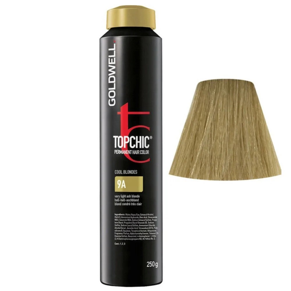 Tintura per capelli permanente Goldwell TopChic 9A Biondo freddo 250ml