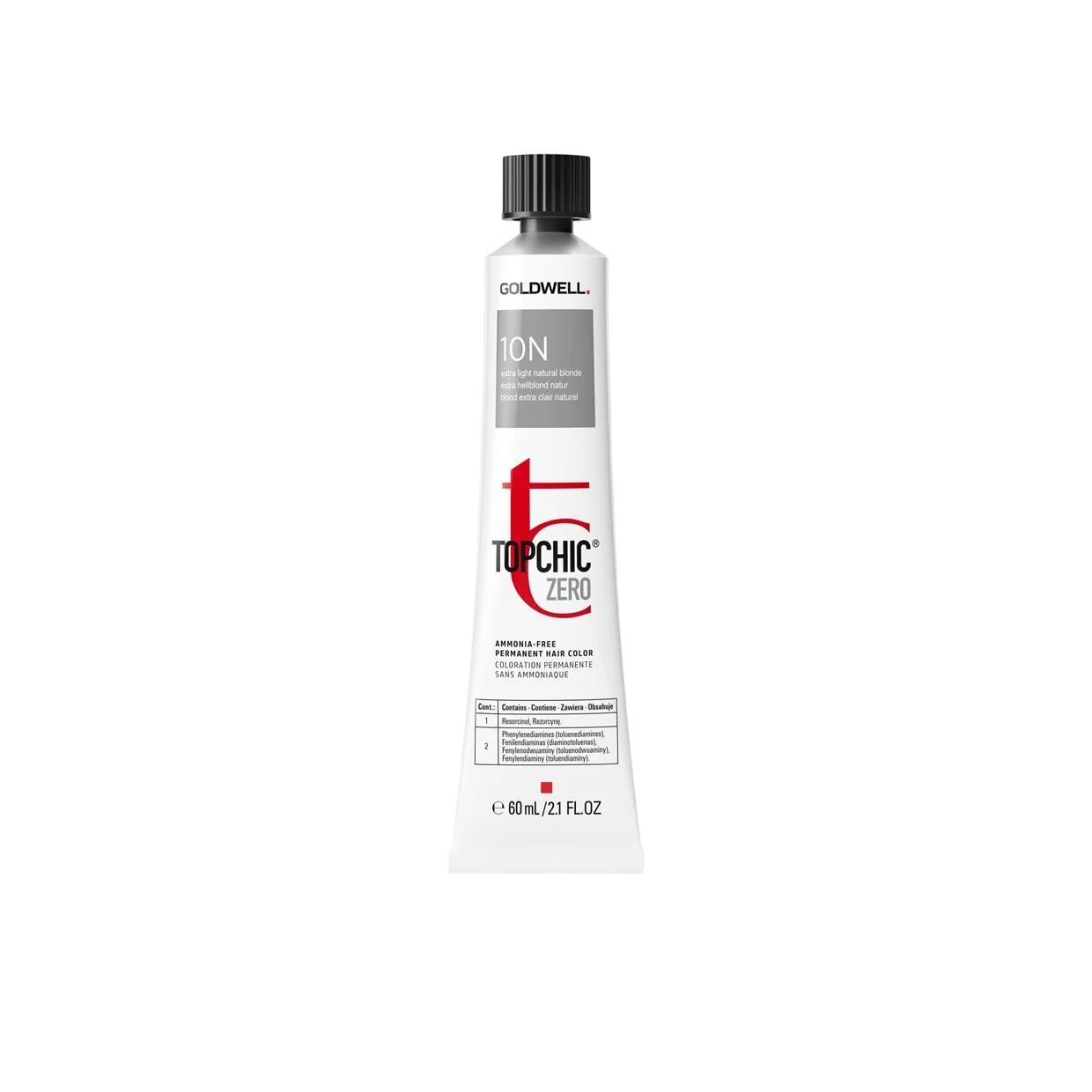 Tintura per capelli permanente Goldwell TopChic Zero senza ammoniaca 10N Biondo Naturale Extra Chiaro 60ml